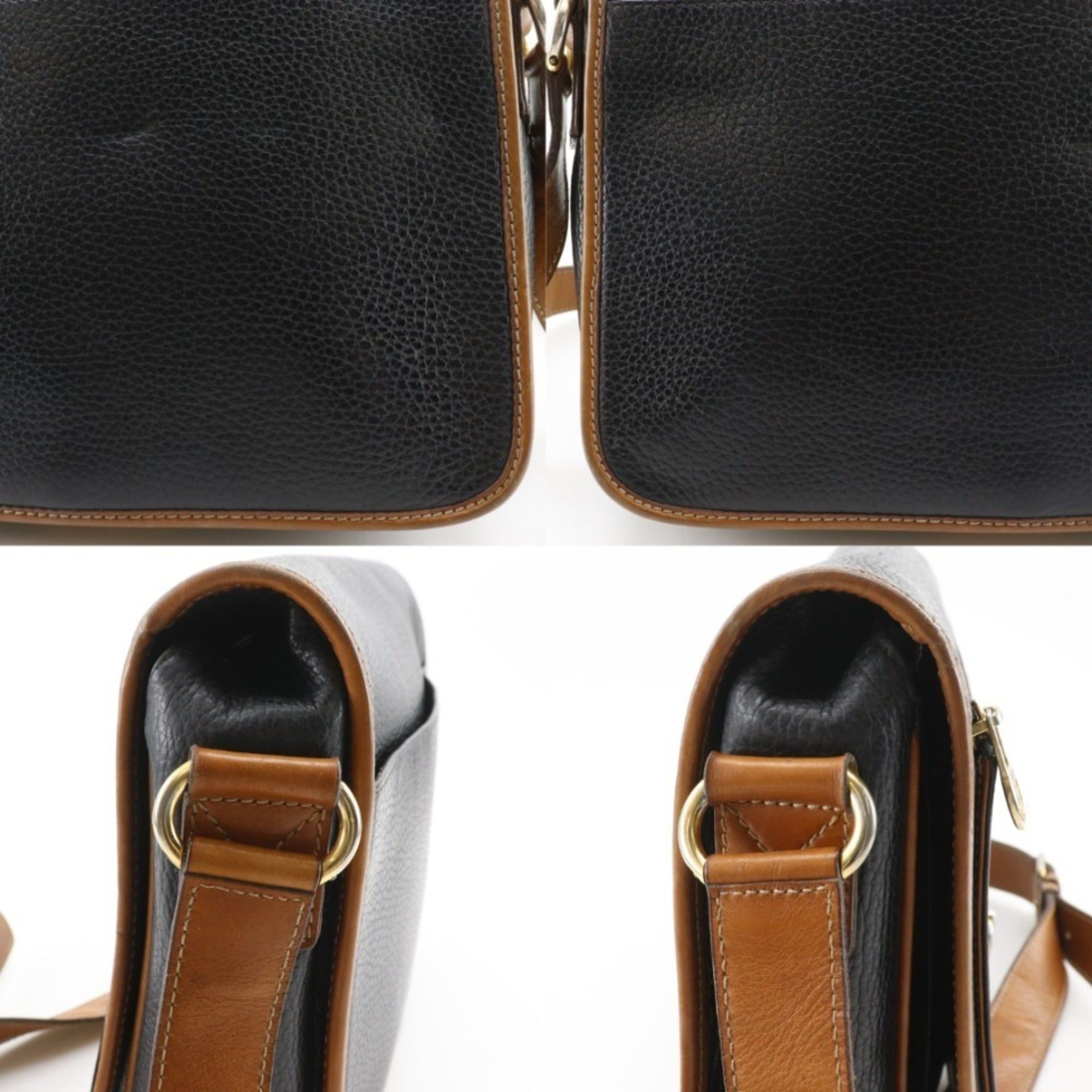 Celine Celine Old Vintage Shoulder Bag in Black Calfskin with A5 Belt Clasp, Unisex Size ONE SIZE - 15 Thumbnail