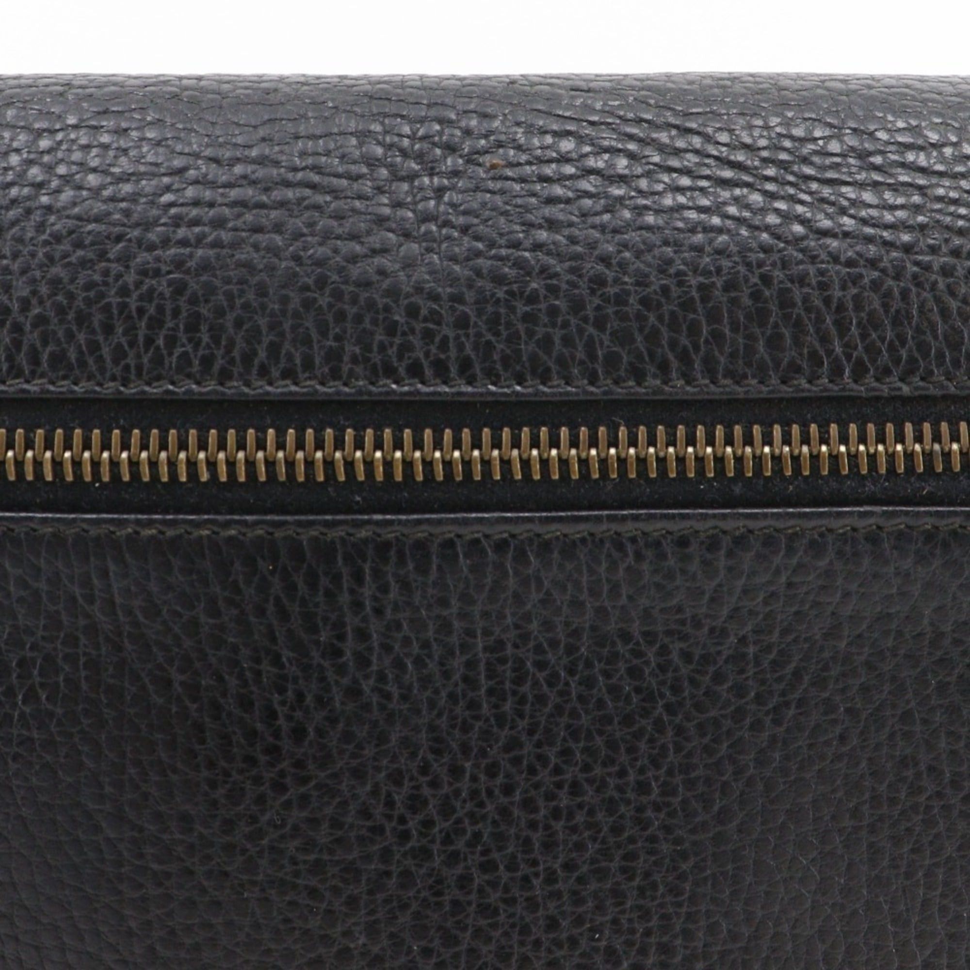 Celine Celine Old Vintage Shoulder Bag in Black Calfskin with A5 Belt Clasp, Unisex Size ONE SIZE - 14 Thumbnail
