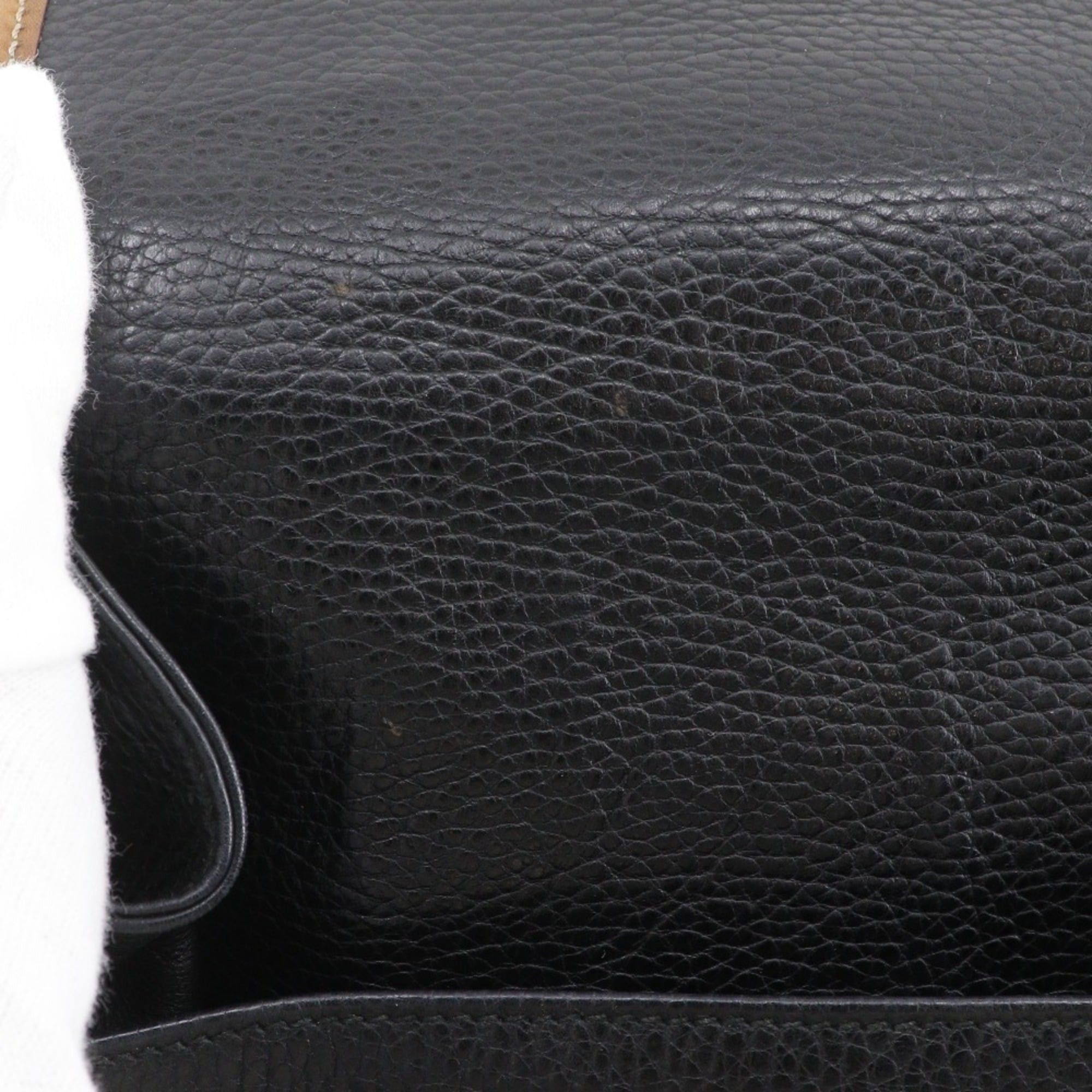 Celine Celine Old Vintage Shoulder Bag in Black Calfskin with A5 Belt Clasp, Unisex Size ONE SIZE - 10 Thumbnail