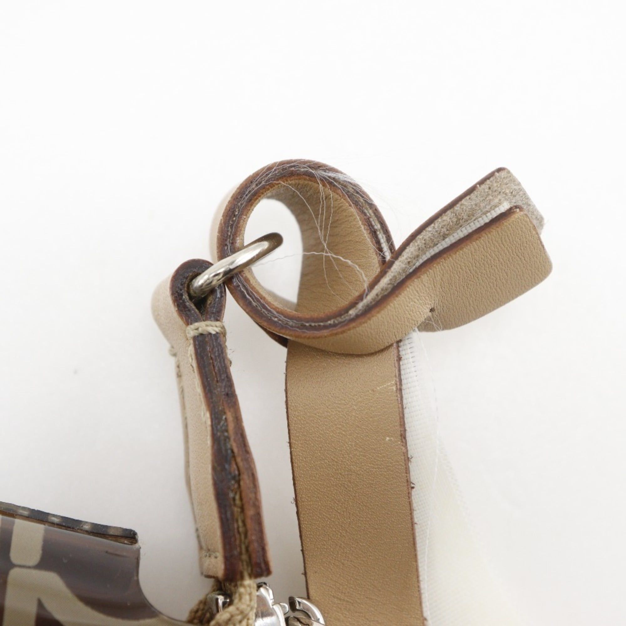 Salvatore Ferragamo Salvatore Ferragamo Gancini Tote Bag AU-21-2437, Beige Vinyl, A4 Size, Open, Women's Size ONE SIZE - 15 Thumbnail