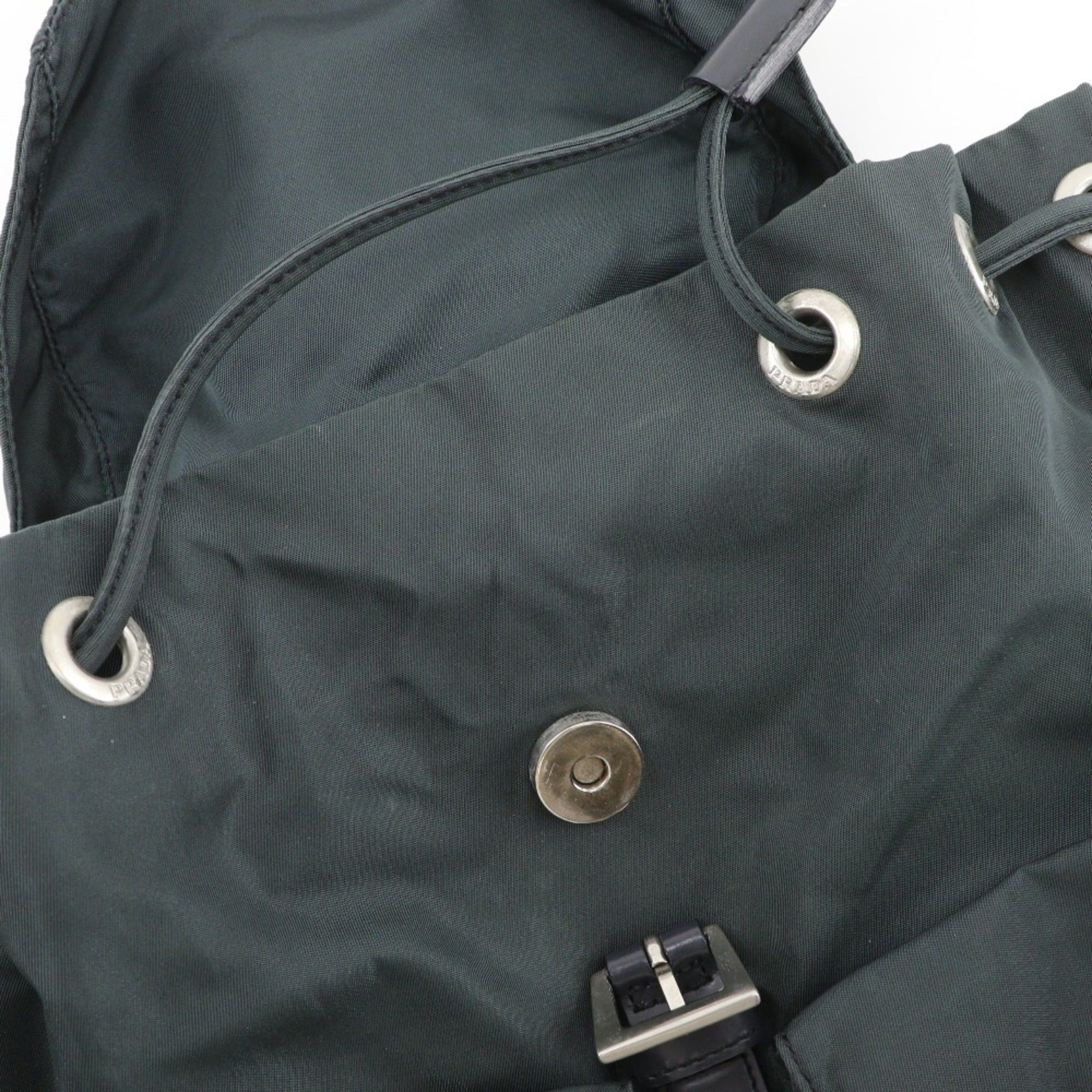 Prada Prada Backpack/Daypack, Nylon, Green, 2-Way, Belt Clasp, Women's Size ONE SIZE - 15 Thumbnail