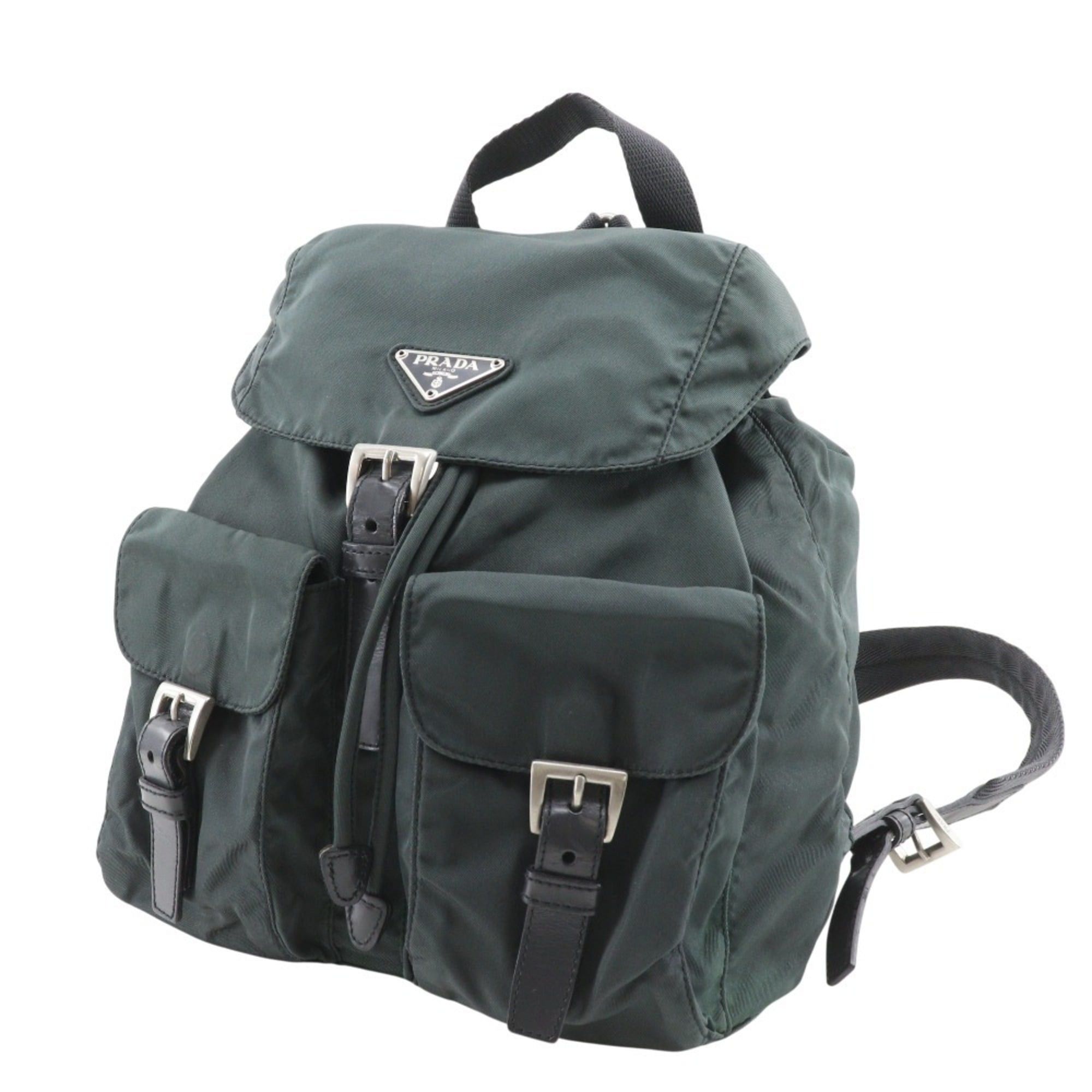Prada Prada Backpack/Daypack, Nylon, Green, 2-Way, Belt Clasp, Women's Size ONE SIZE - 2 Thumbnail