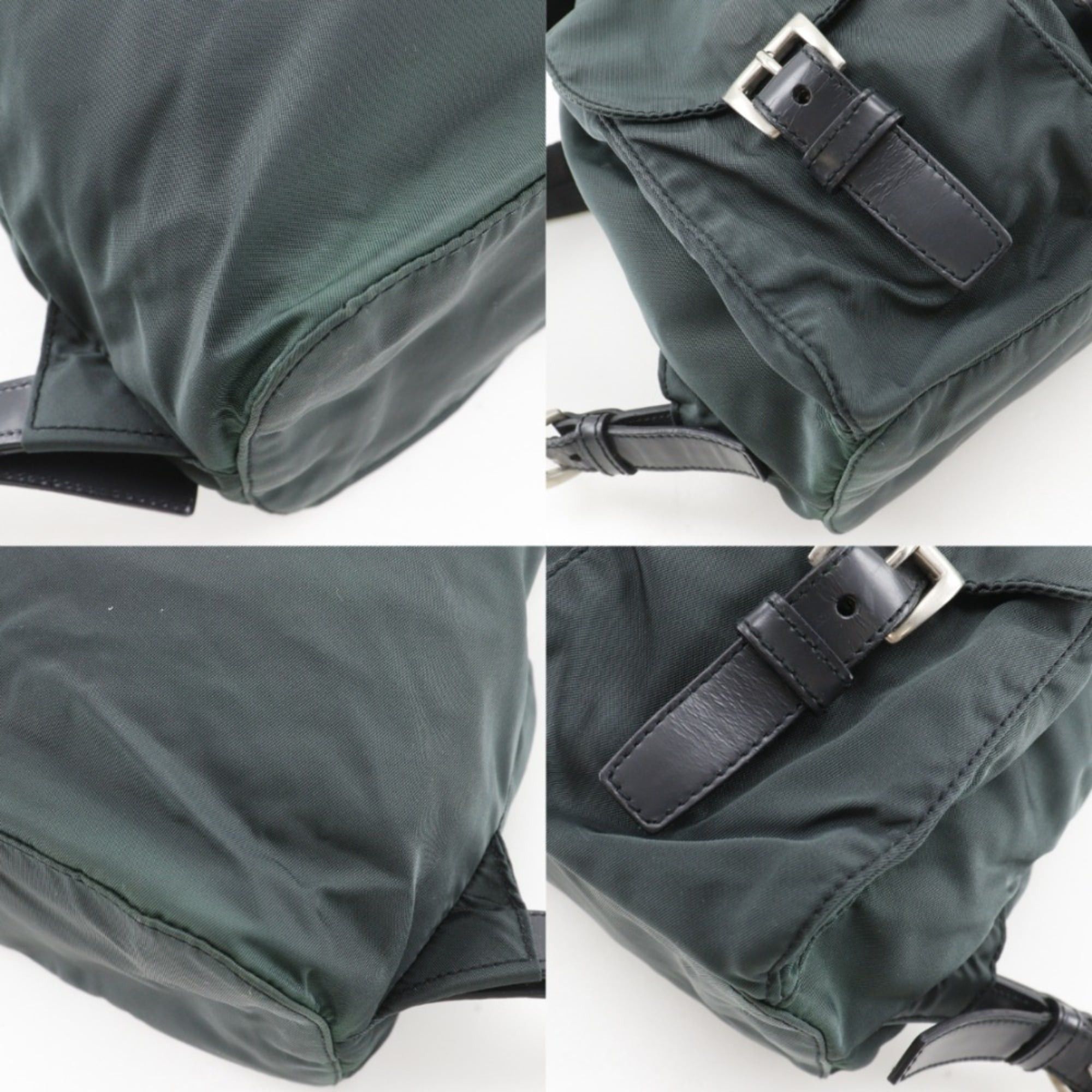 Prada Prada Backpack/Daypack, Nylon, Green, 2-Way, Belt Clasp, Women's Size ONE SIZE - 4 Thumbnail