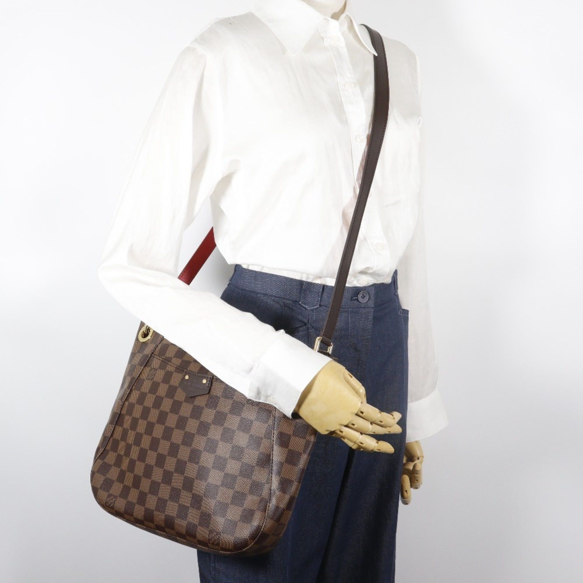 Louis Vuitton Louis Vuitton Southbank Shoulder Bag N42230 Damier Canvas 2017 Brown DR4127 A5 Double Zipper Women's Size ONE SIZE - 12 Thumbnail