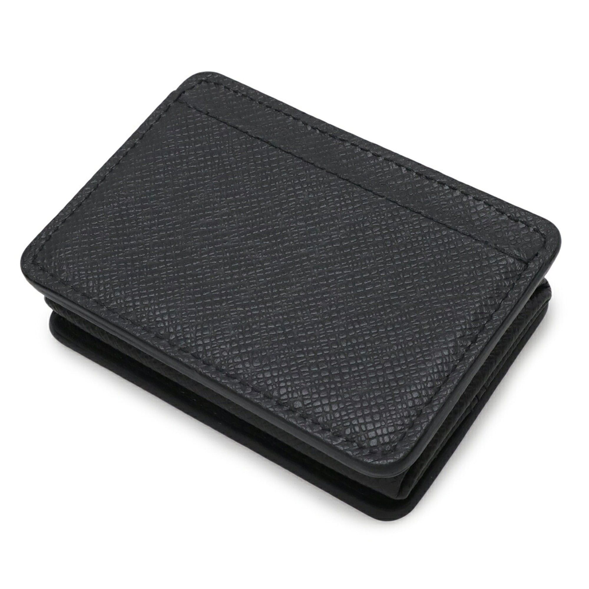 Louis Vuitton LOUIS VUITTON Taiga Coin Purse Wallet, Square Leather, Ardoise Black, M30598 Size ONE SIZE - 3 Thumbnail