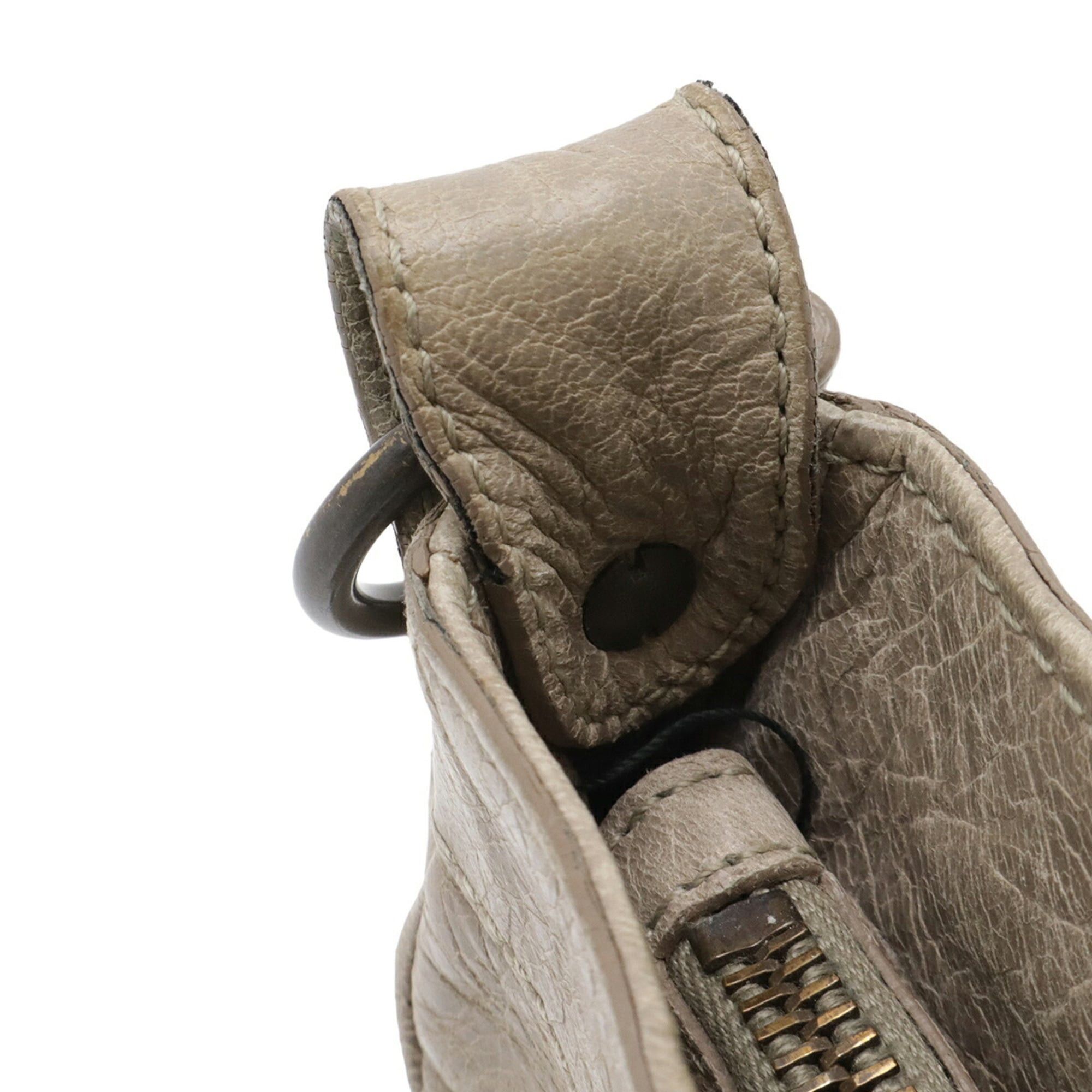 Balenciaga BALENCIAGA The Hip Shoulder Bag/Pochette/Clutch Bag in Greige Leather (Product Code: 242803) Size ONE SIZE - 6 Thumbnail