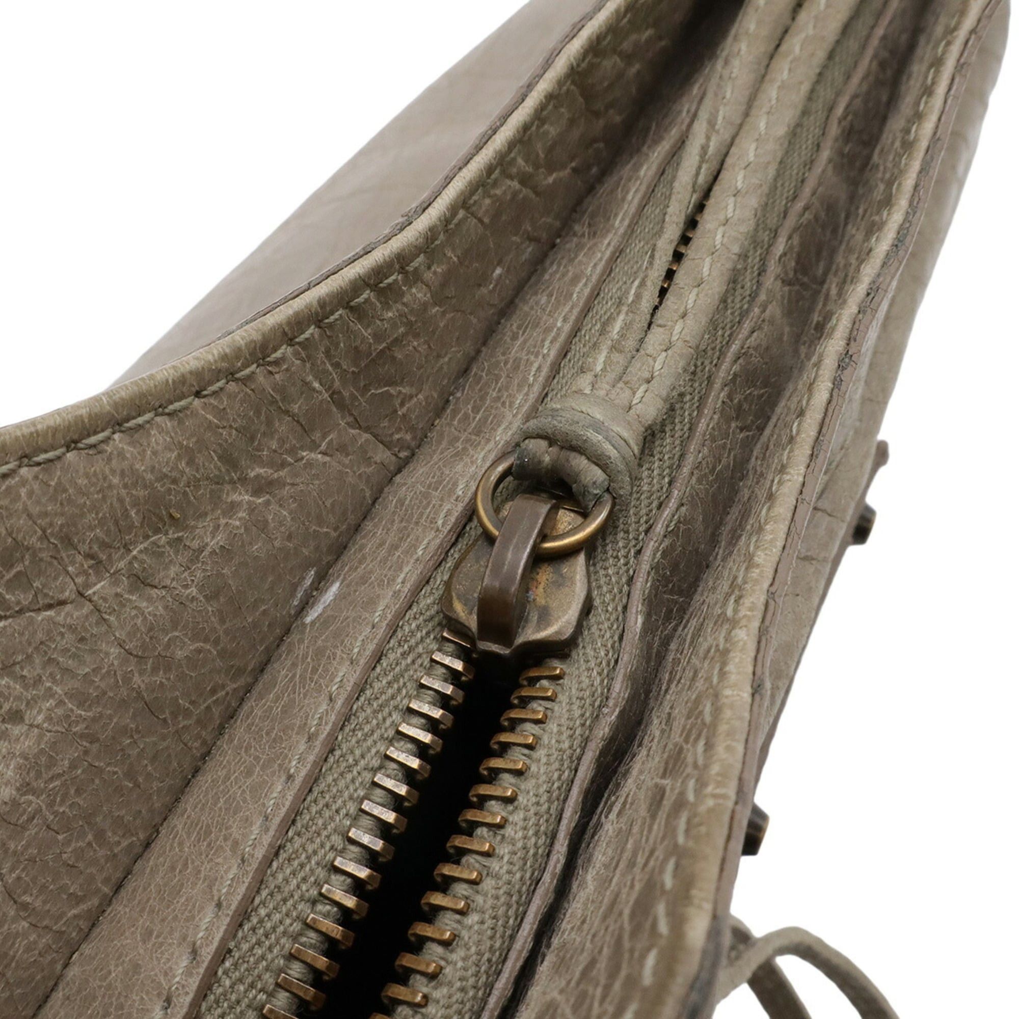 Balenciaga BALENCIAGA The Hip Shoulder Bag/Pochette/Clutch Bag in Greige Leather (Product Code: 242803) Size ONE SIZE - 5 Thumbnail