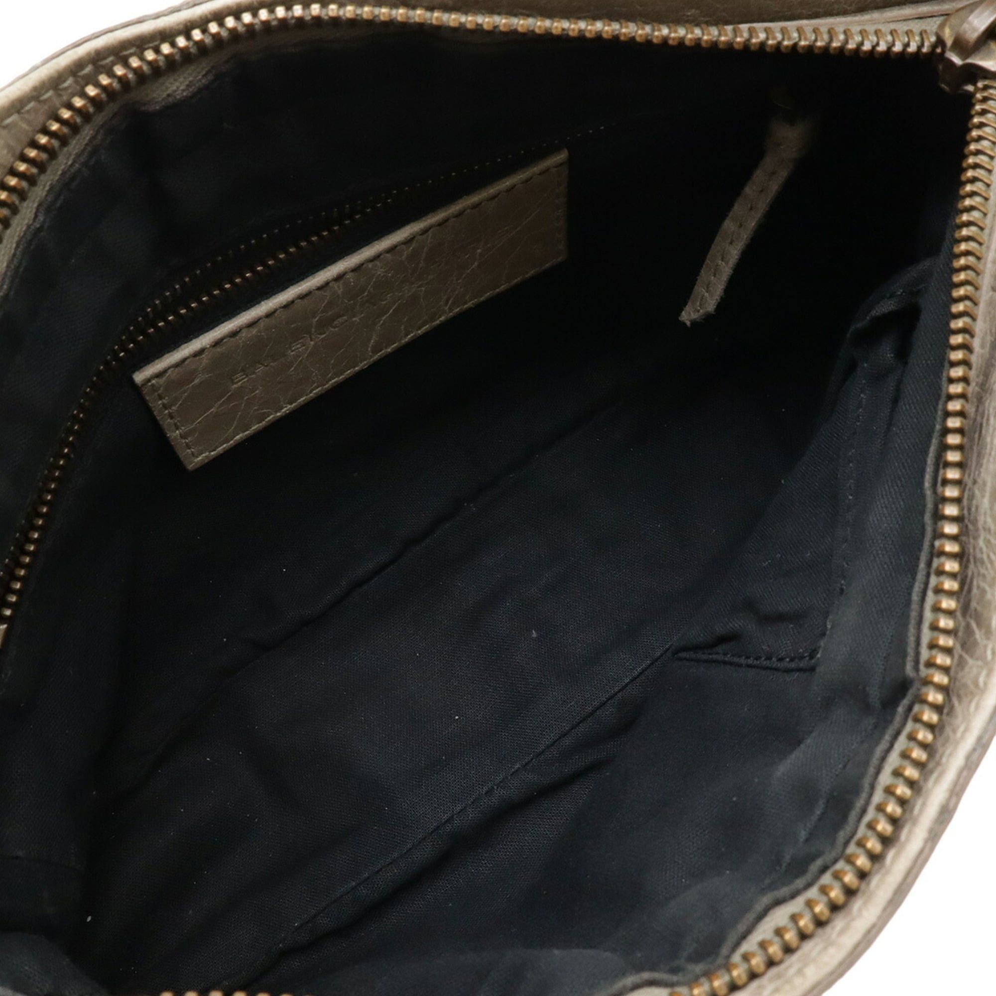 Balenciaga BALENCIAGA The Hip Shoulder Bag/Pochette/Clutch Bag in Greige Leather (Product Code: 242803) Size ONE SIZE - 8 Thumbnail