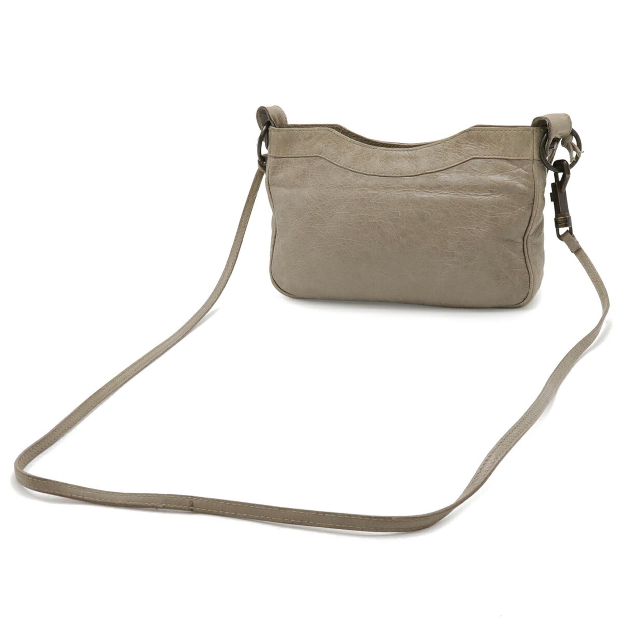 Balenciaga BALENCIAGA The Hip Shoulder Bag/Pochette/Clutch Bag in Greige Leather (Product Code: 242803) Size ONE SIZE - 3 Thumbnail