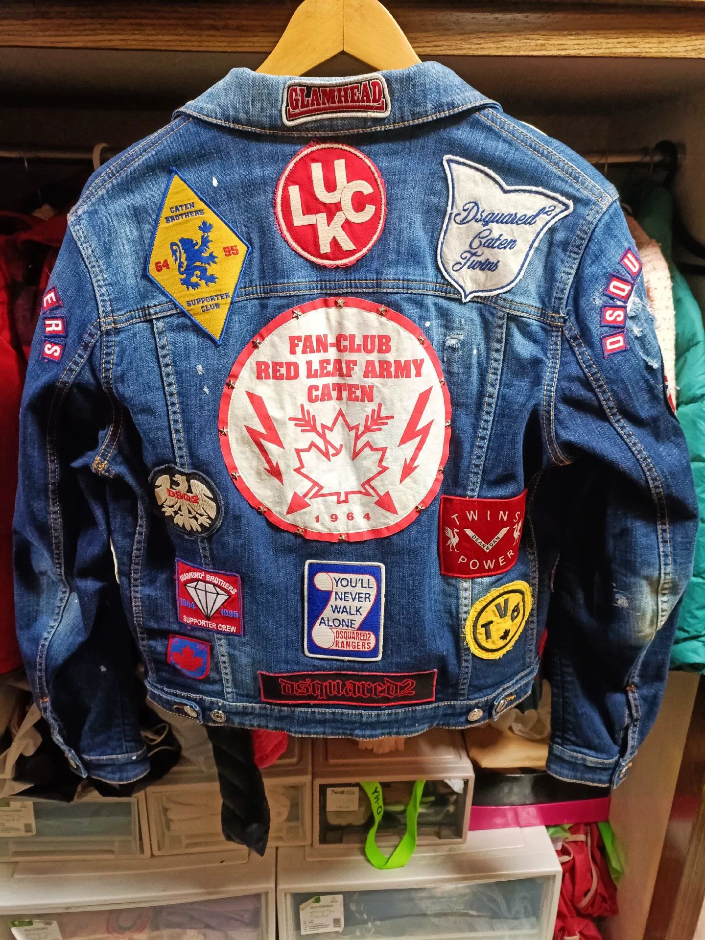 Dsquared2 Dsquared2 Men's Badge Denim Jacket Size US M / EU 48-50 / 2 - 2 Thumbnail