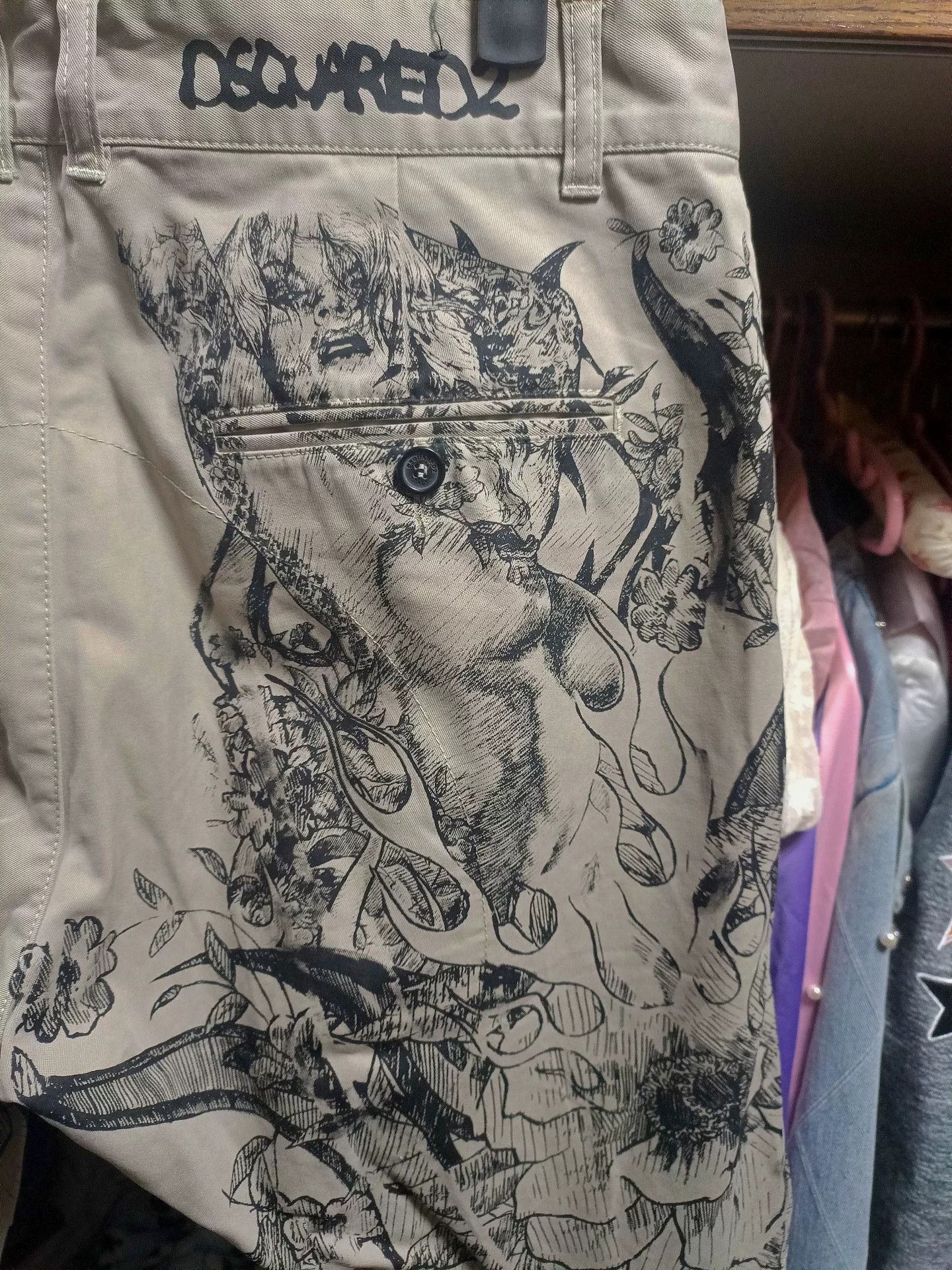 Dsquared2 Dsquared2 Ink Graffiti Cargo Pants Size US 30 / EU 46 - 7 Thumbnail
