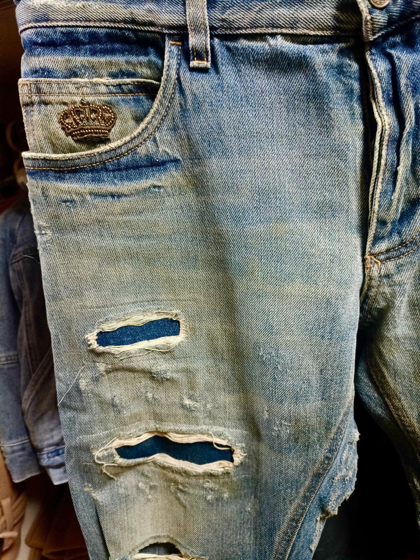 Dolce & Gabbana Dolce & Gabbana Crown Bee Embroidery Jeans Size US 32 / EU 48 - 3 Thumbnail