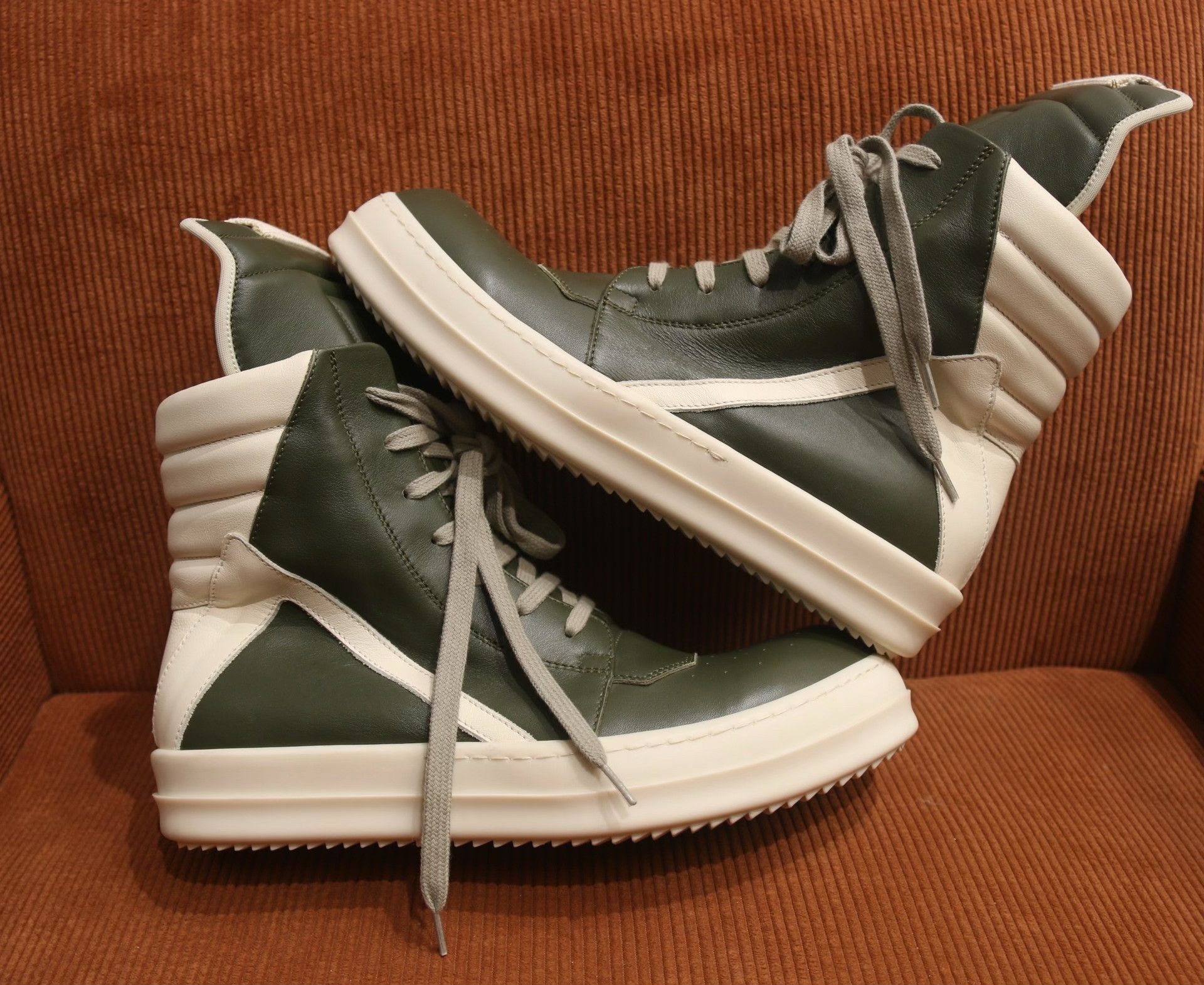 Rick Owens Rick Owens Main Line Cow Leather Green Size US 8 / EU 41 - 3 Thumbnail