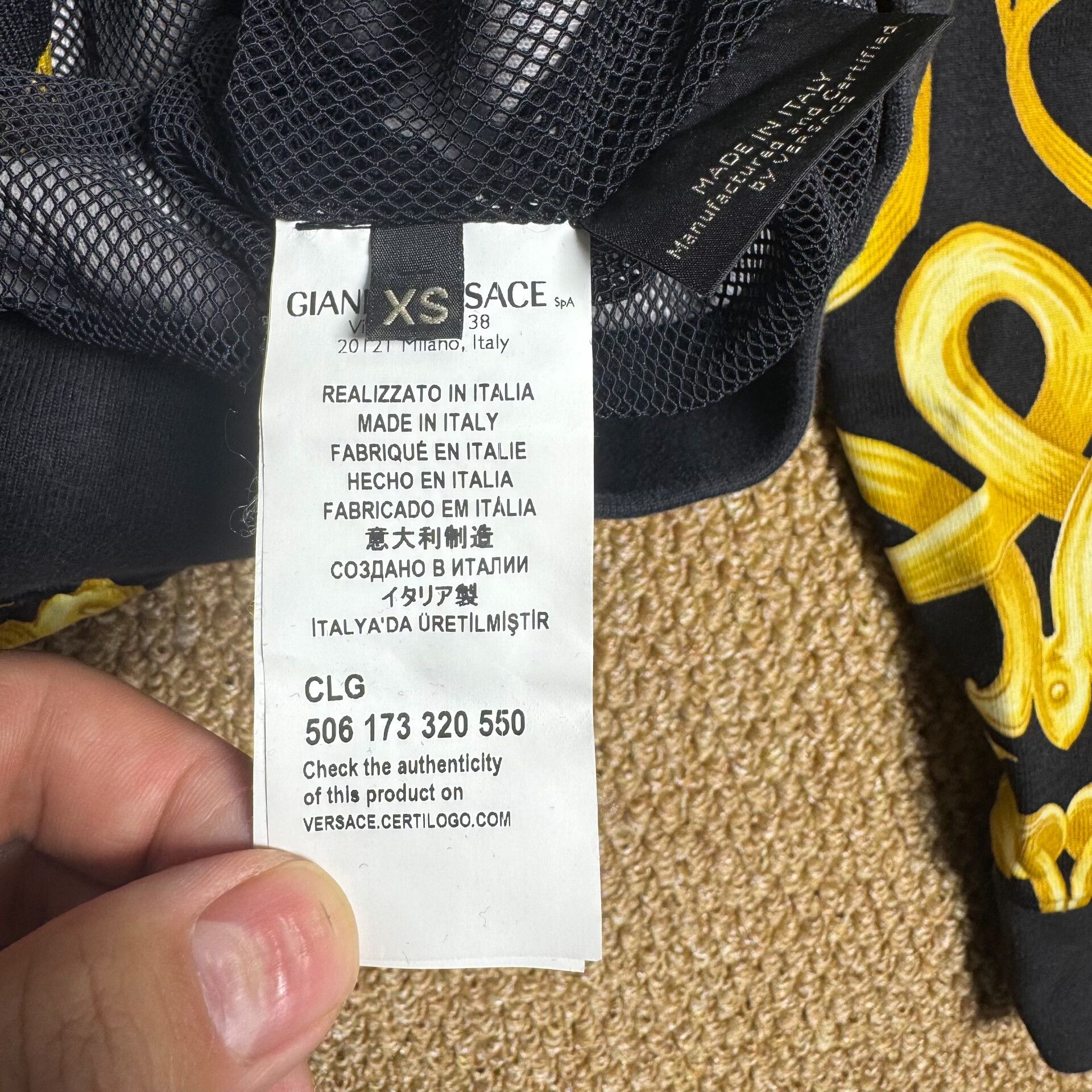 Versace Versace Baroque Black Gold Hooded Jacket Size US XS / EU 42 / 0 - 4 Thumbnail