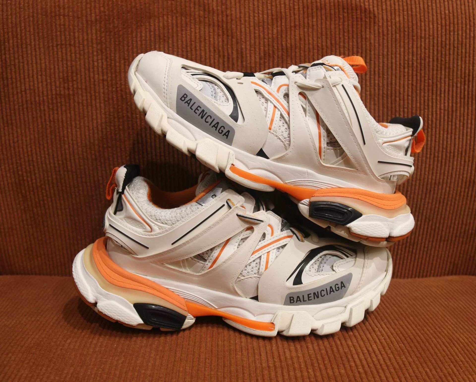 Balenciaga Balenciaga Track White Orange Sneakers Size US 4 / IT 34 - 3 Thumbnail