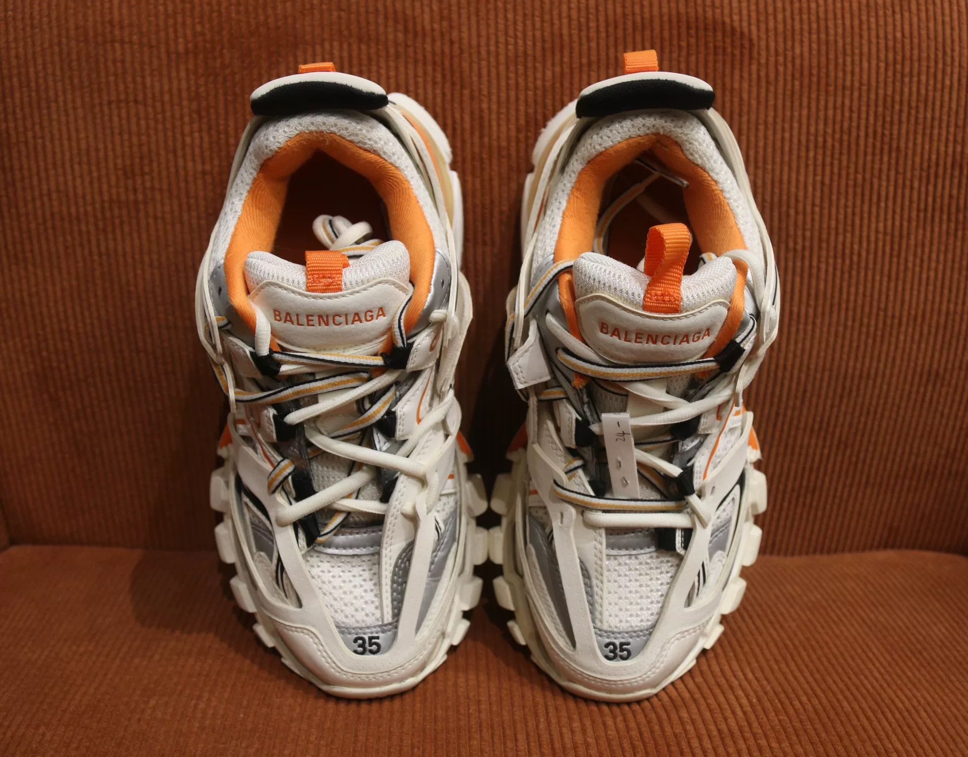 Balenciaga Balenciaga Track White Orange Sneakers Size US 4 / IT 34 - 4 Thumbnail