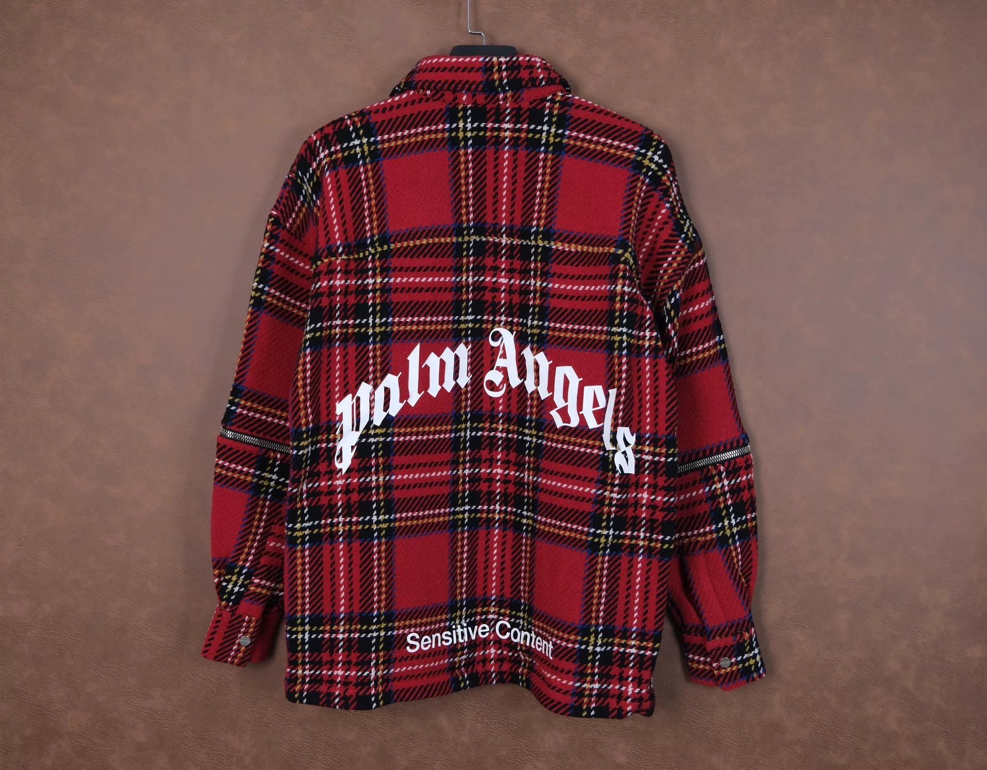 Palm Angels Palm Angels Wool Plaid Patch Coat Size US XS / EU 42 / 0 - 2 Thumbnail