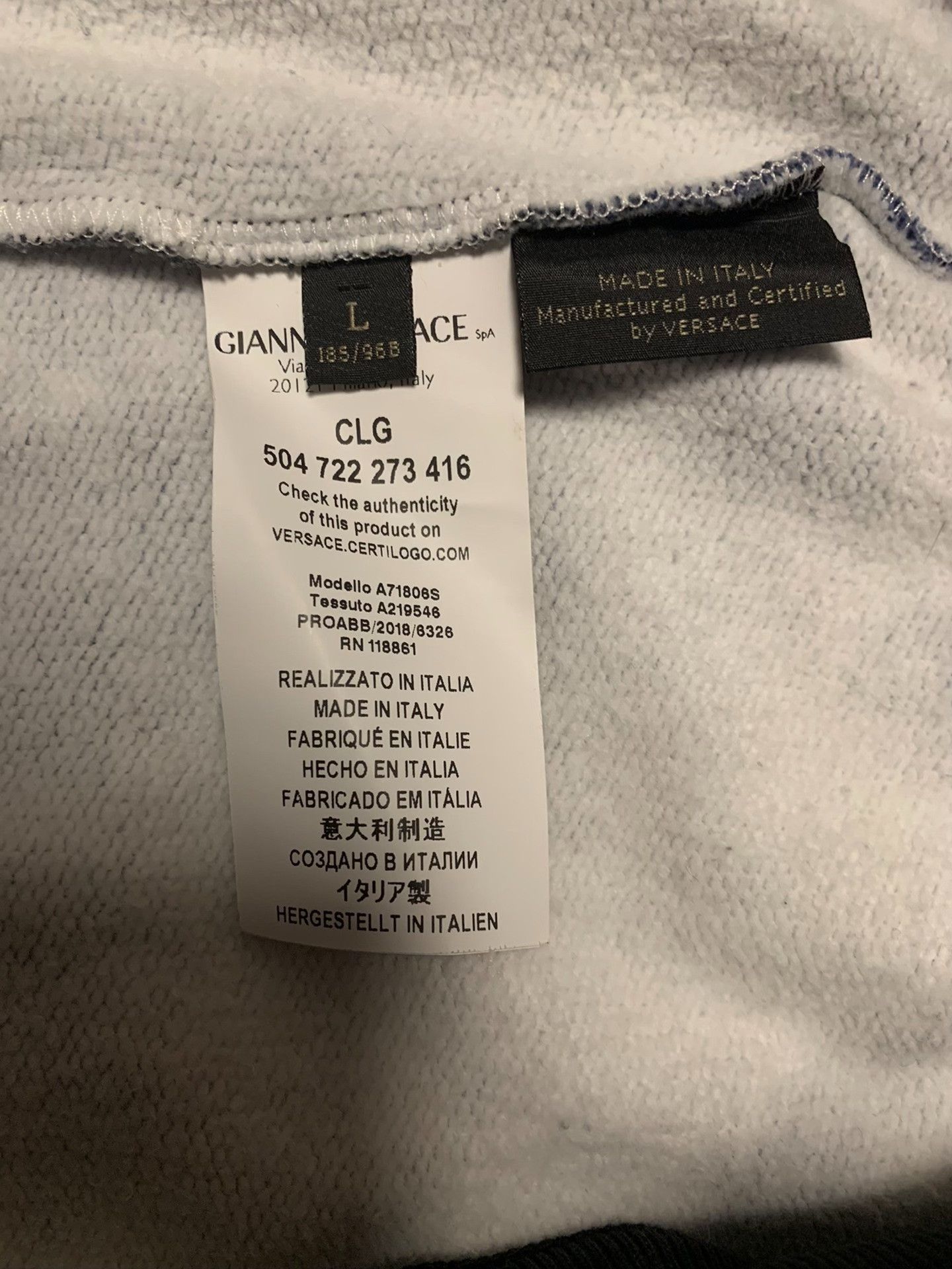 Versace Versace Men's Medusa Print Sweatshirt Size US L / EU 52-54 / 3 - 5 Thumbnail