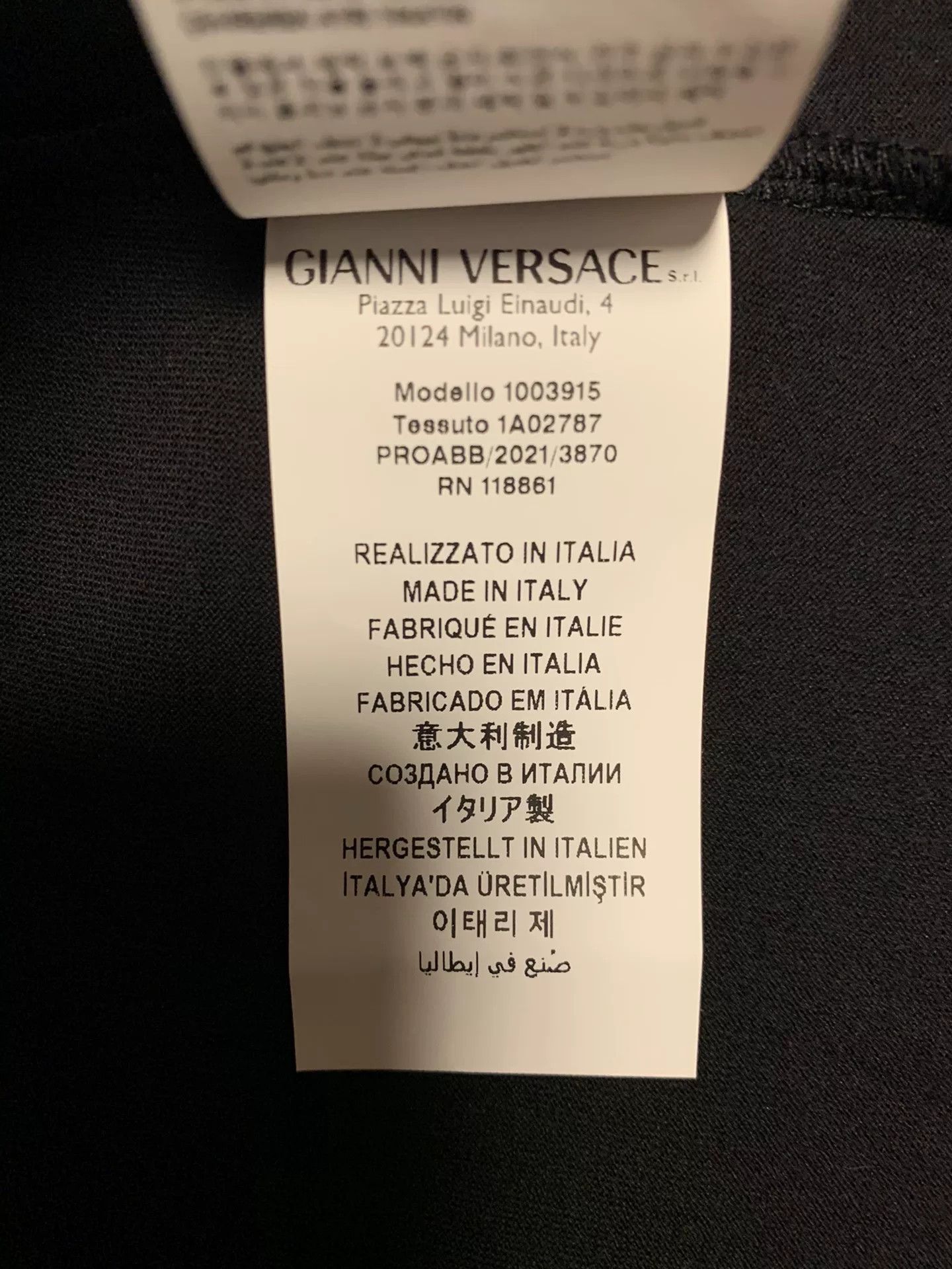 Versace Versace Men's Embroidered Logo T-shirt Size US L / EU 52-54 / 3 - 6 Thumbnail