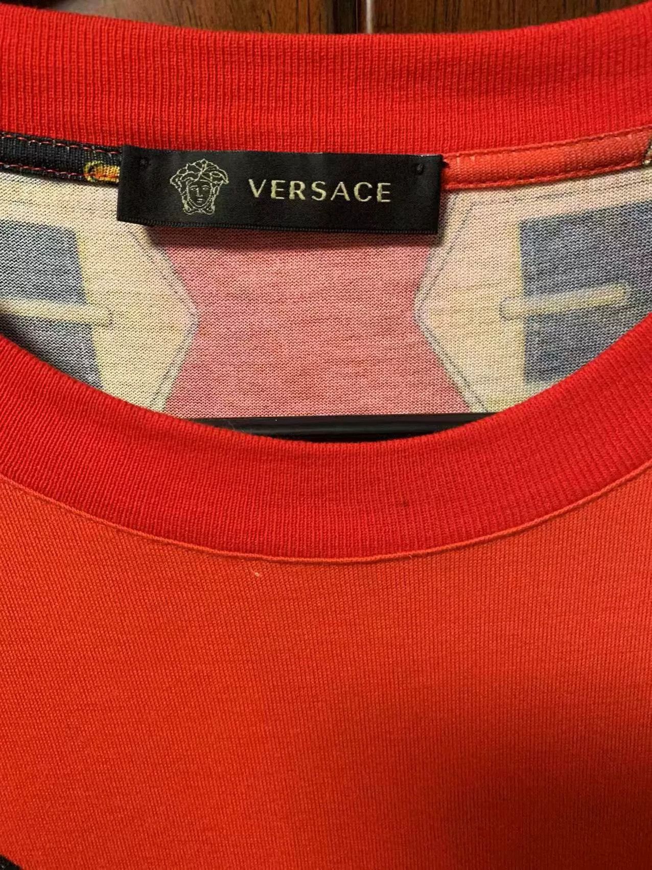 Versace Versace Men's Short Sleeve T-shirt Geometric Print Size US M / EU 48-50 / 2 - 3 Thumbnail