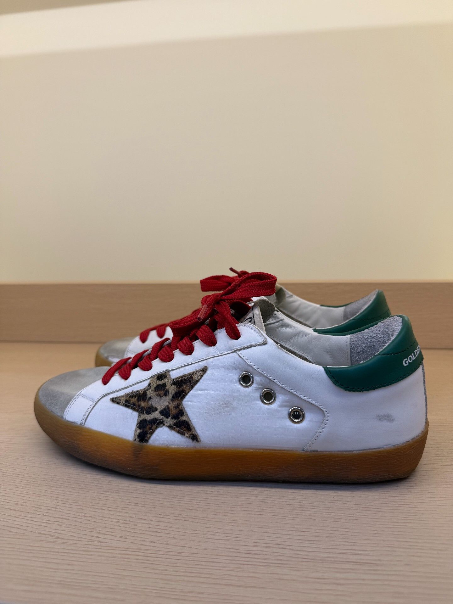 Golden Goose Golden Goose Distressed Leopard Star Sneakers Size US 7 / EU 40 - 2 Thumbnail