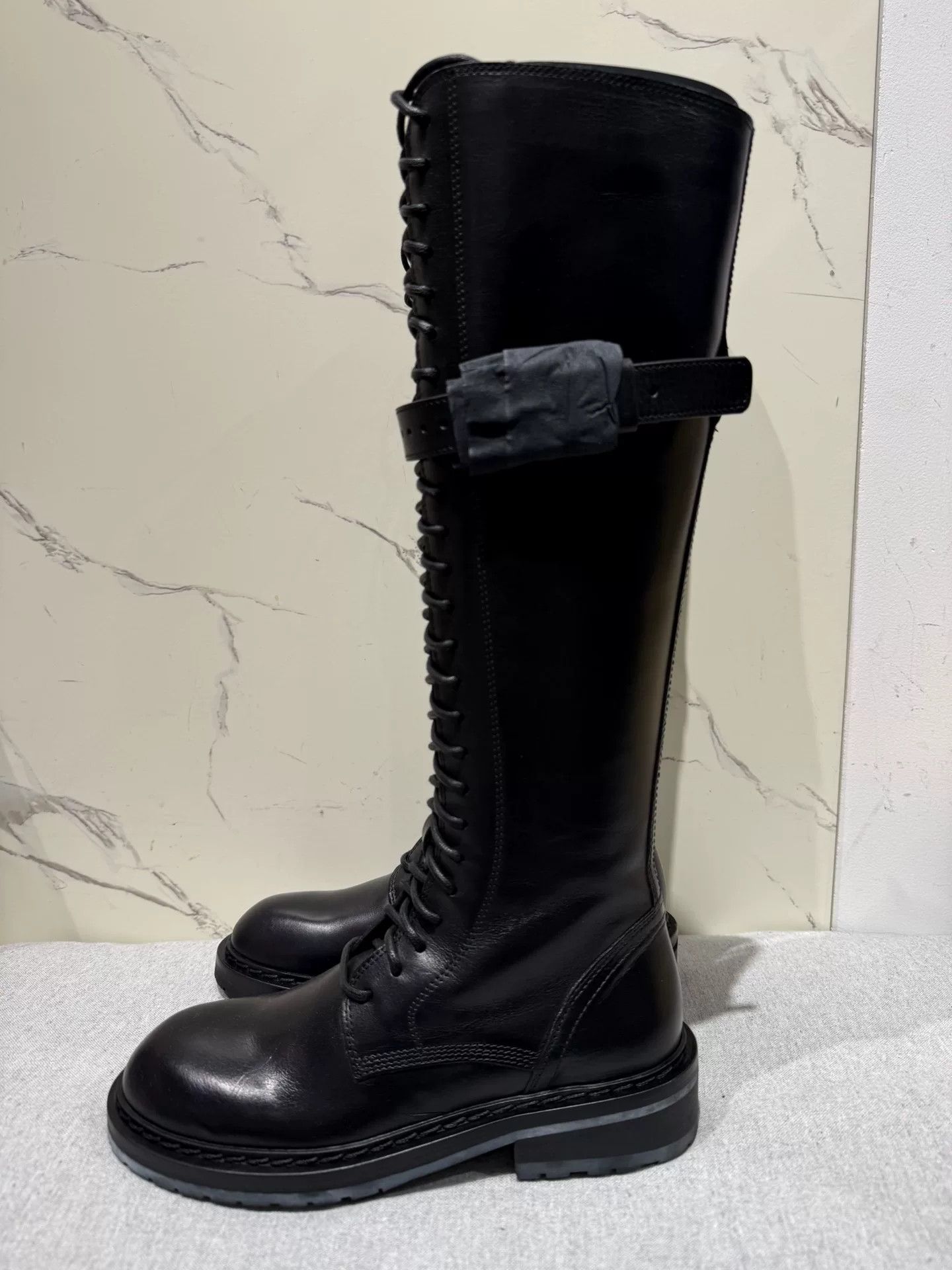 Ann Demeulemeester Ann Demeulemeester Black Lace-Up Boots Size US 6 / IT 36 - 6 Thumbnail