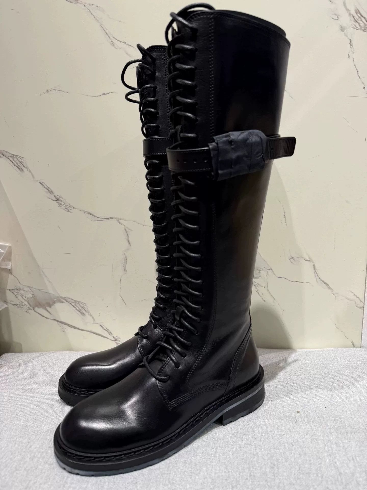 Ann Demeulemeester Ann Demeulemeester Black Lace-Up Boots Size US 6 / IT 36 - 2 Thumbnail