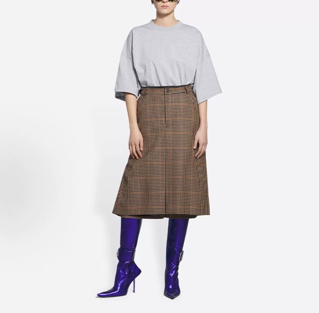 Balenciaga Balenciaga Women's Spliced Skirt Size 34" / US 12 / IT 48 - 8 Thumbnail