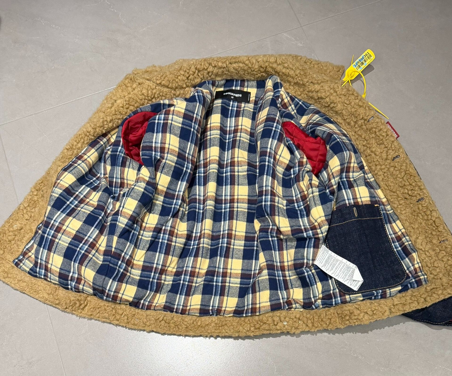 Dsquared2 DSquared2 Men's Lamb Wool Denim Jacket Size US M / EU 48-50 / 2 - 8 Thumbnail