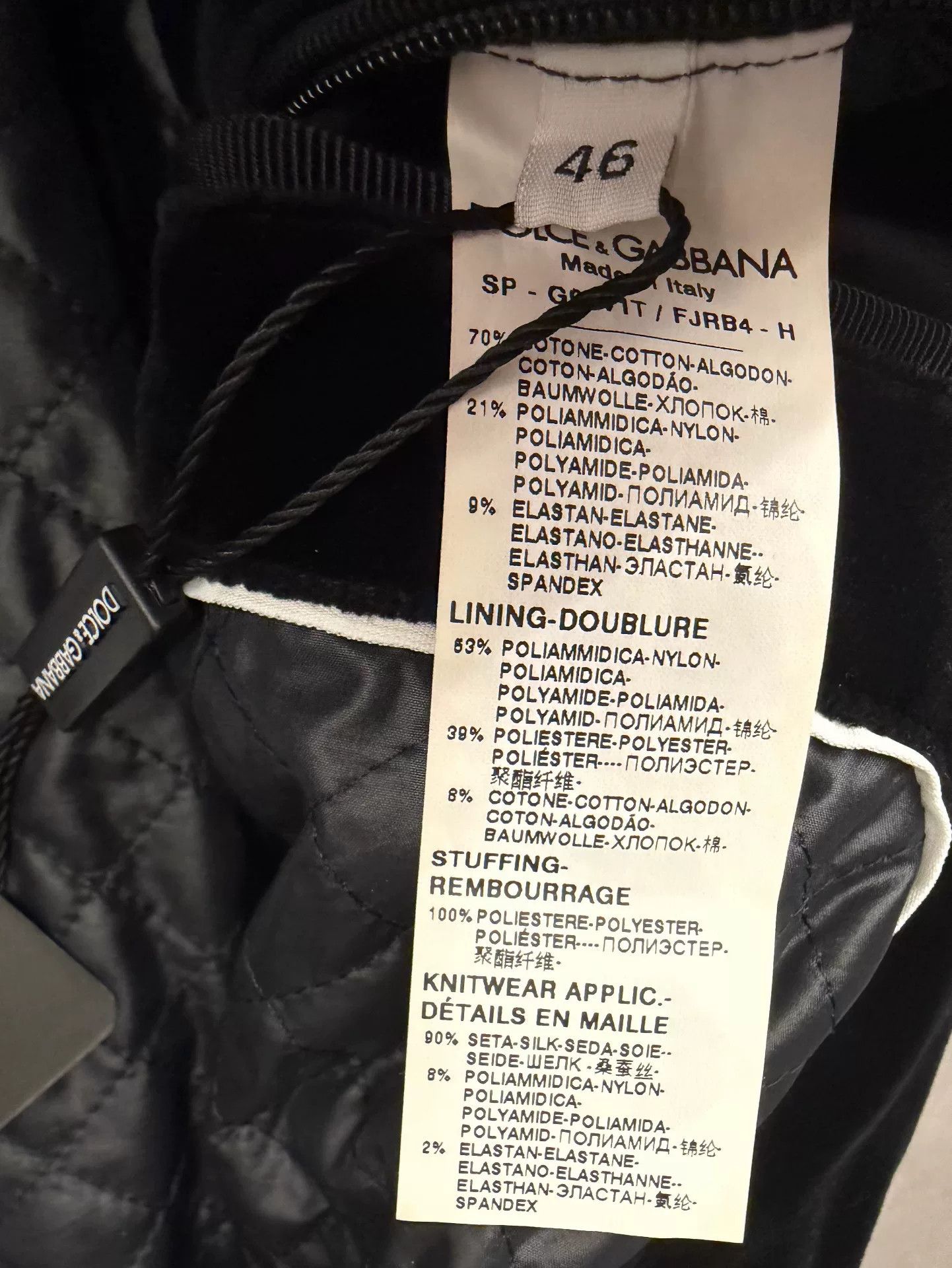 Dolce & Gabbana Dolce & Gabbana Silk Men's Cotton Jacket Size US S / EU 44-46 / 1 - 9 Thumbnail