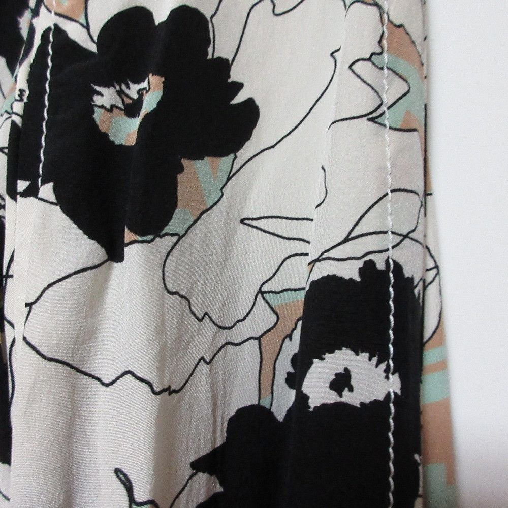 Other Other Sonia Rykiel Flower Print Silk Collarless Jacket Textile Outerwear DUTY FREE for USA Size ONE SIZE - 3 Thumbnail