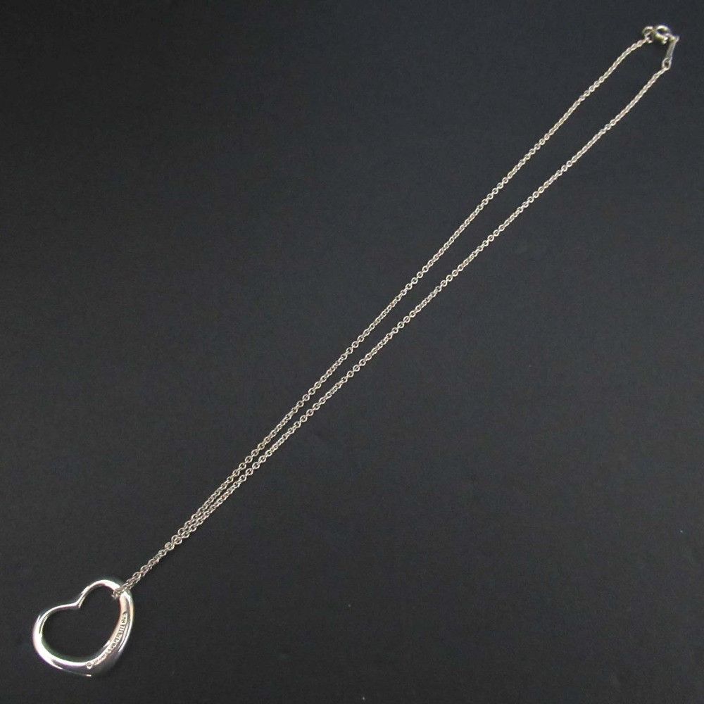 Tiffany & Co. Tiffany & Co. Tiffany&Co. Elsa Peretti Open Heart 925 Silver Necklace Precious Metal Necklace DUTY FREE for USA Size ONE SIZE - 3 Thumbnail