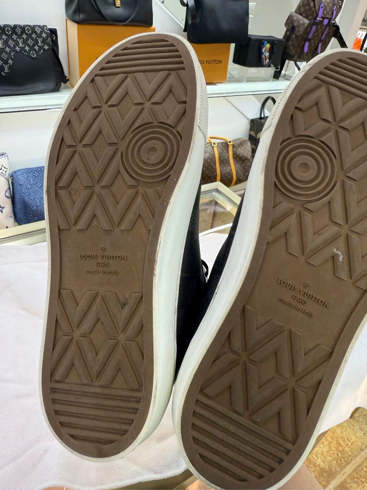 Louis Vuitton LV Tattoo Sport Check High-Top Sneakers Size US 8 / EU 41 - 6 Thumbnail