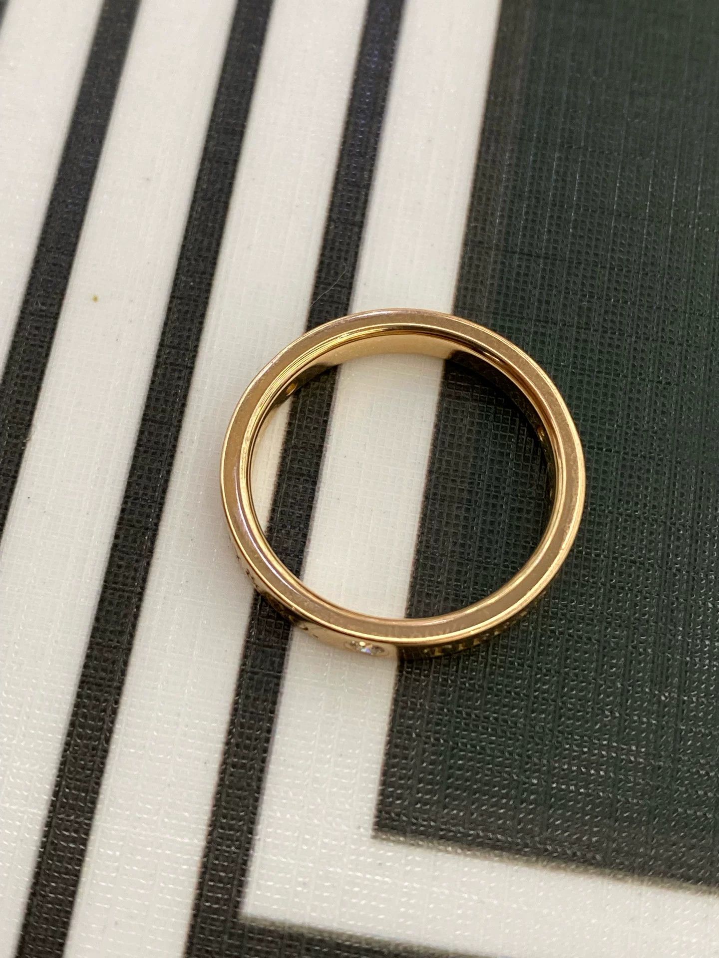 Tiffany & Co. Tiffany Three-Diamond Rose Gold Ring Size ONE SIZE - 2 Thumbnail