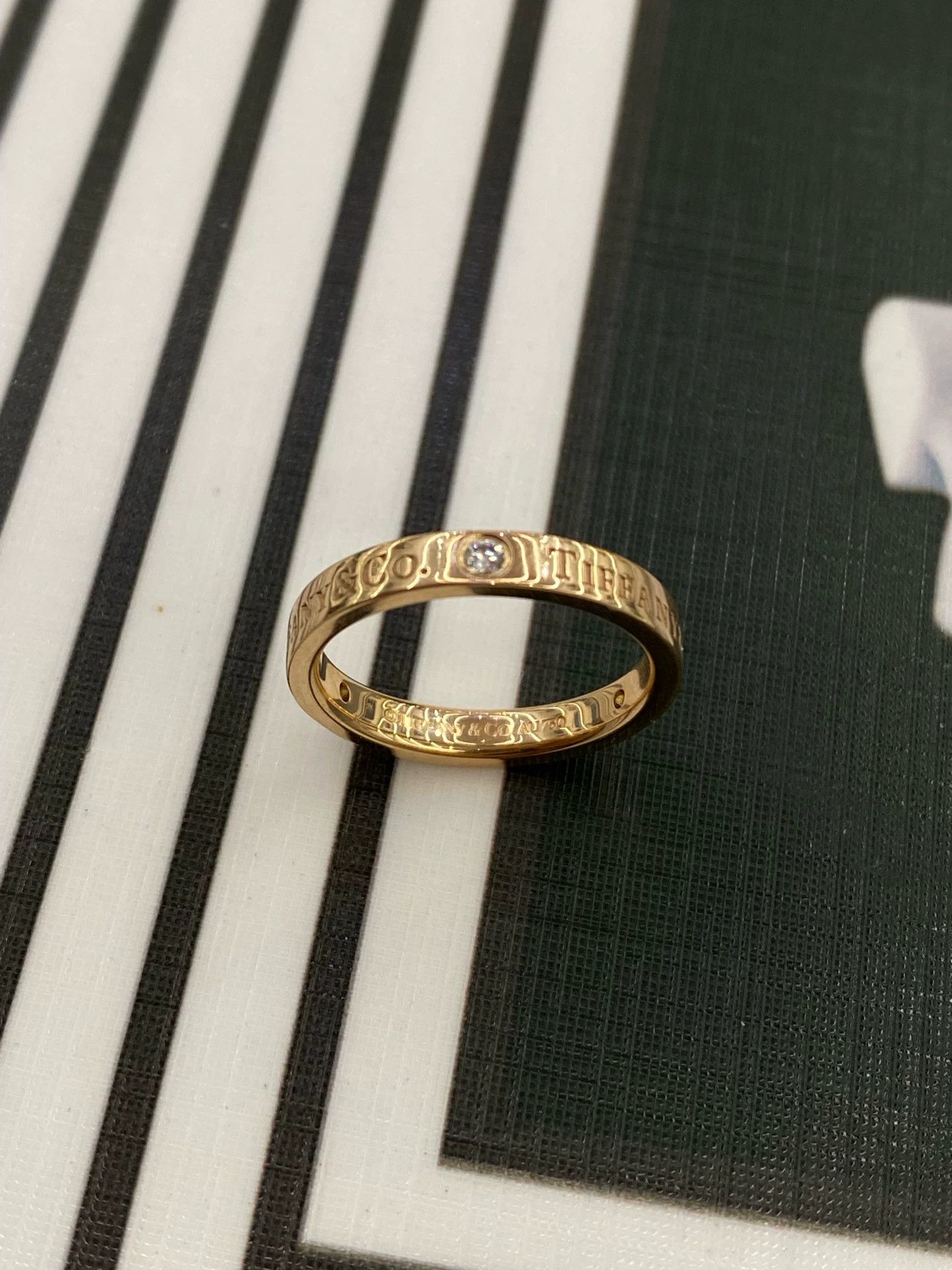 Tiffany & Co. Tiffany Three-Diamond Rose Gold Ring Size ONE SIZE - 3 Thumbnail