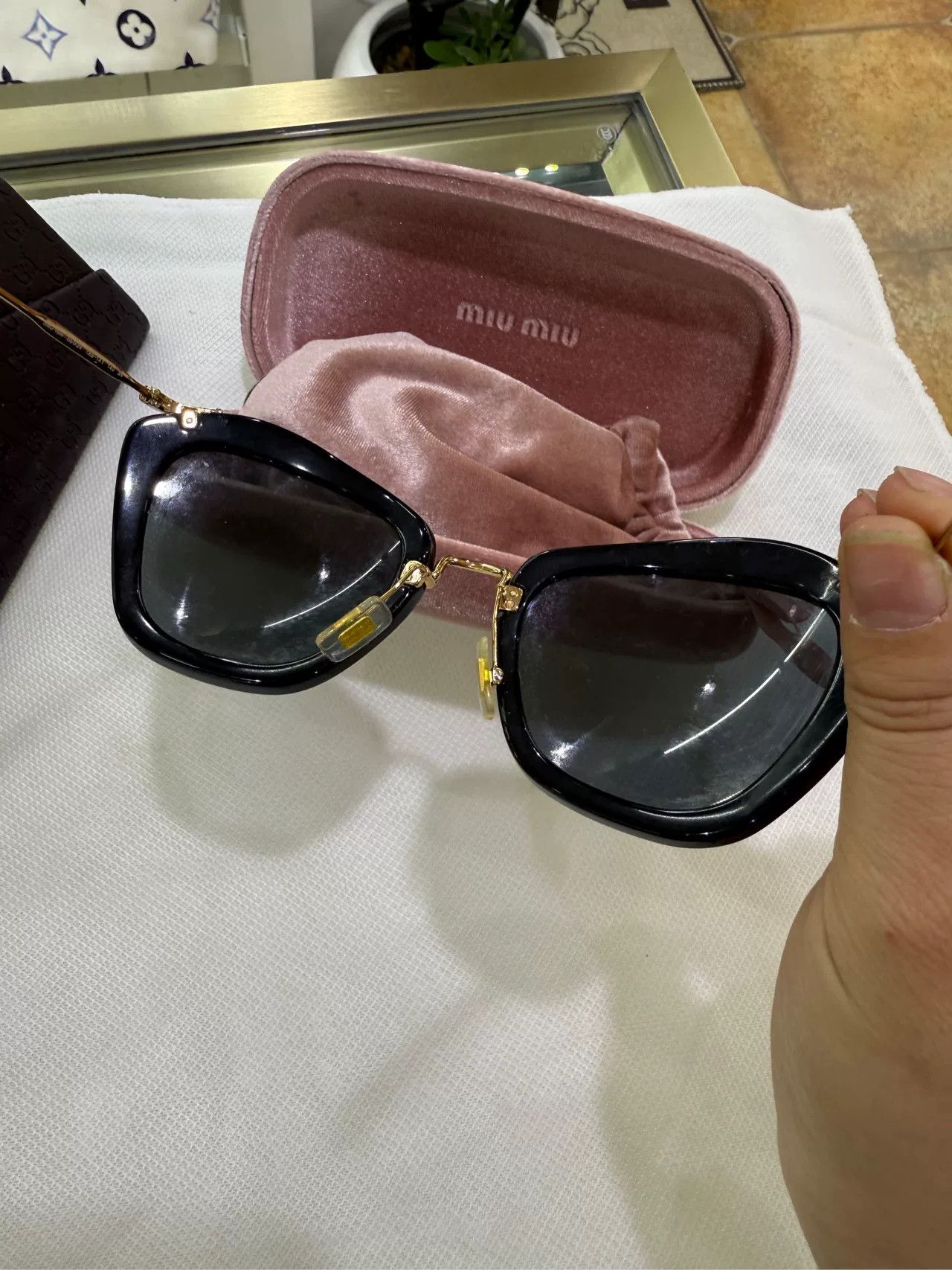 Miu Miu Miumiu Cat Eye Sunglasses Size ONE SIZE - 3 Thumbnail