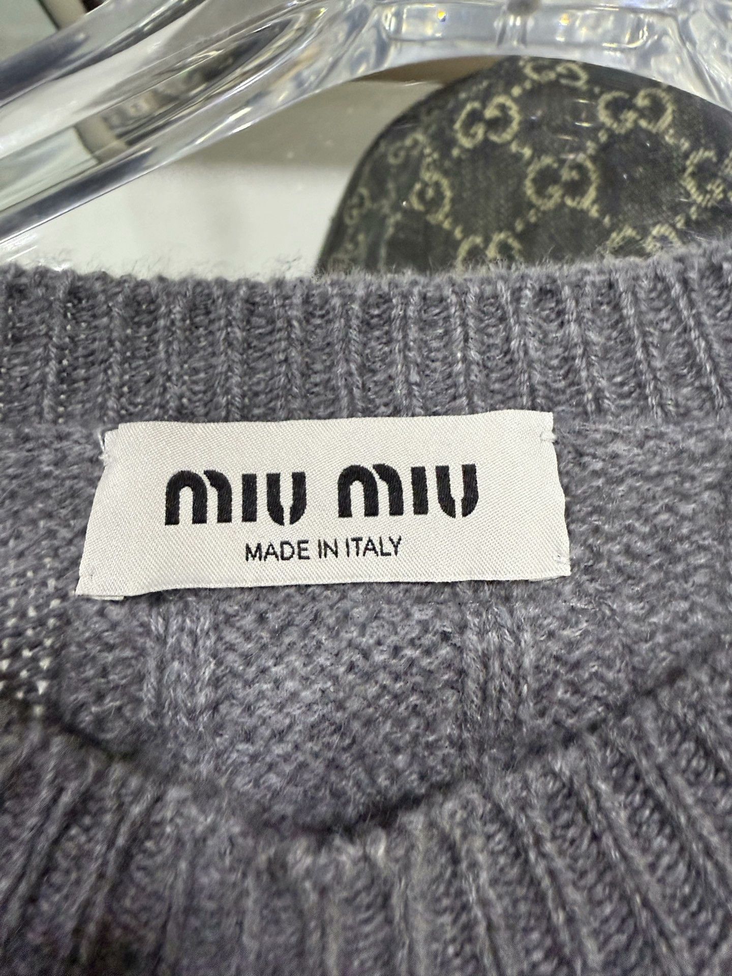 Miu Miu Miu Miu Gray Short Knit Sweater Size 38 Size S / US 4 / IT 40 - 6 Thumbnail