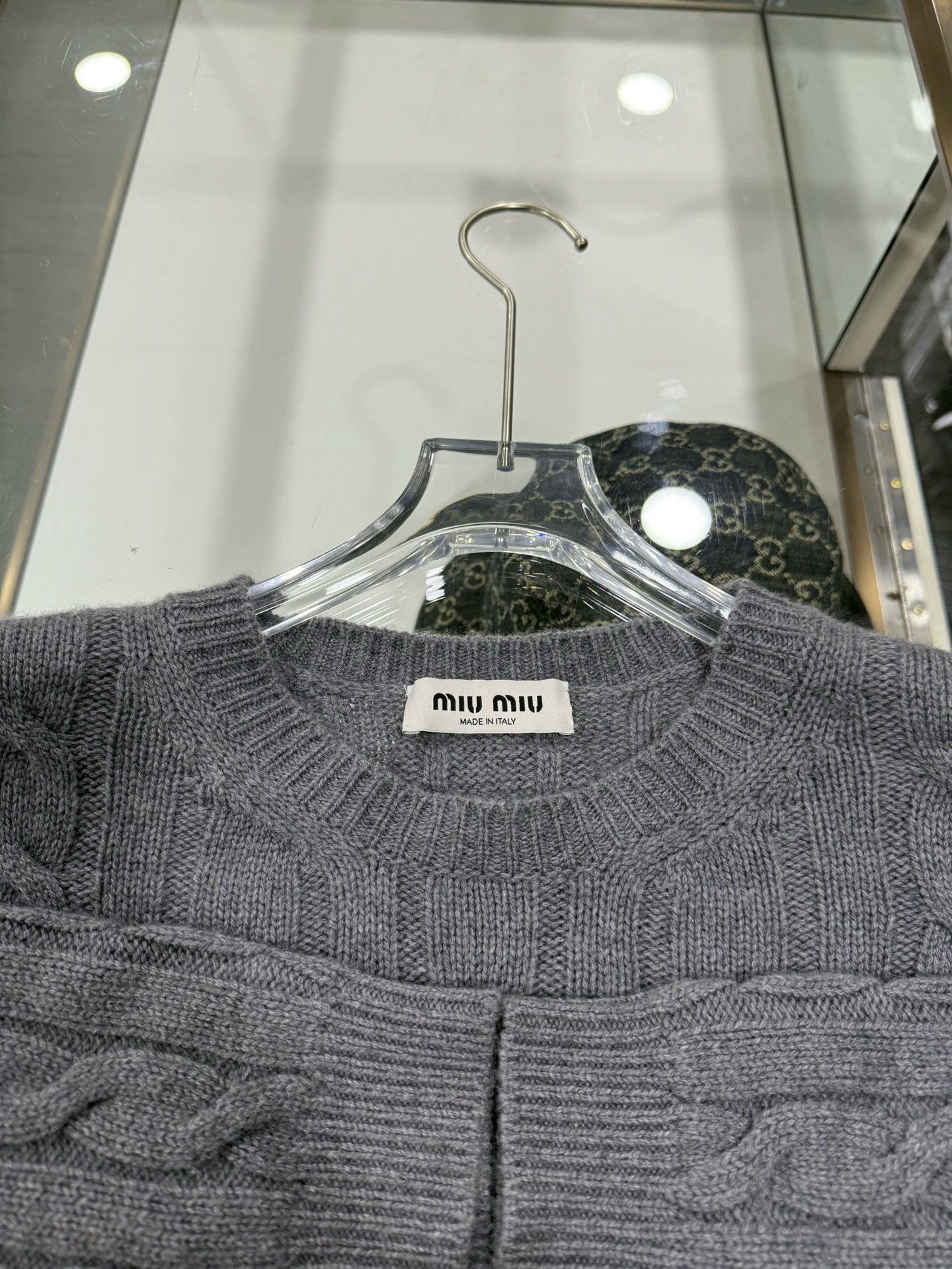 Miu Miu Miu Miu Gray Short Knit Sweater Size 38 Size S / US 4 / IT 40 - 4 Thumbnail