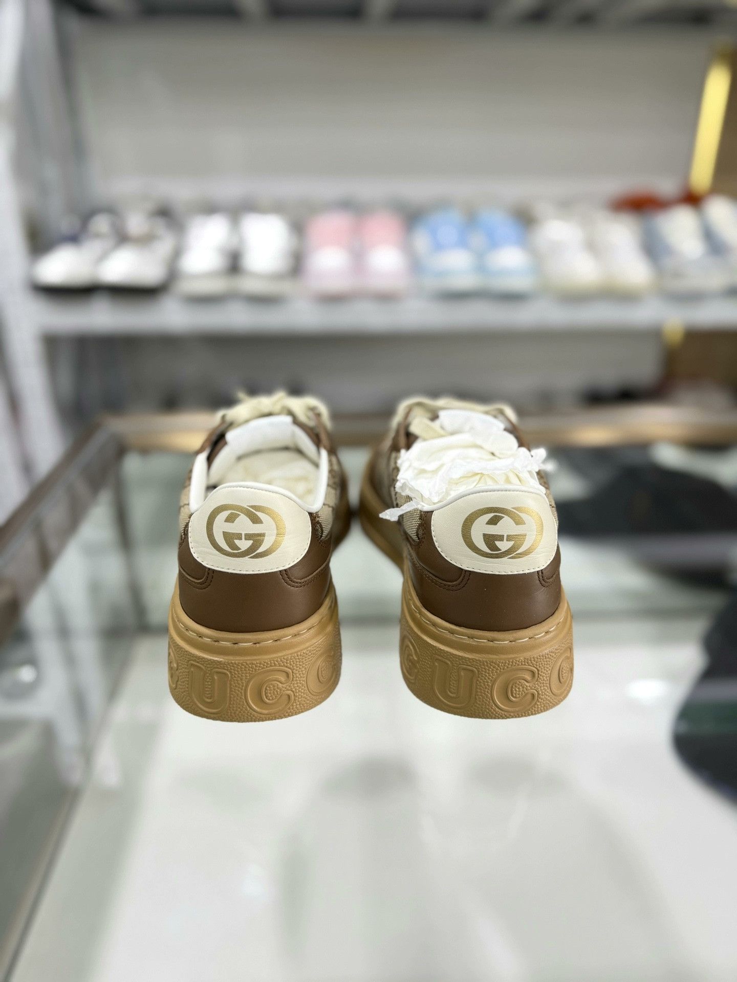 Gucci Gucci Classic GG Monogram Biscuit Shoes Size US 6.5 / EU 39-40 - 3 Thumbnail