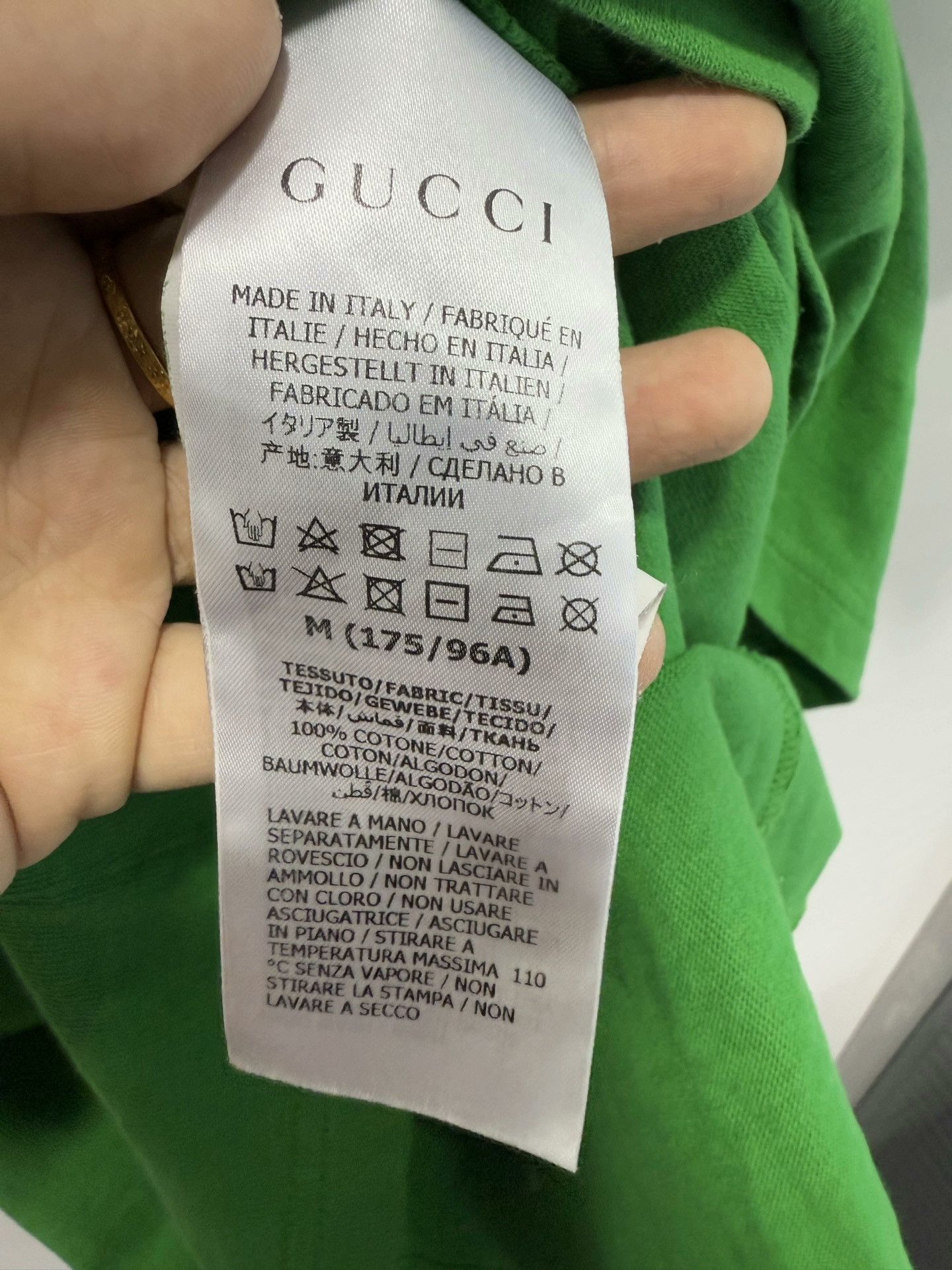Gucci Gucci Logo Print White Green Short Sleeve M Size US M / EU 48-50 / 2 - 4 Thumbnail