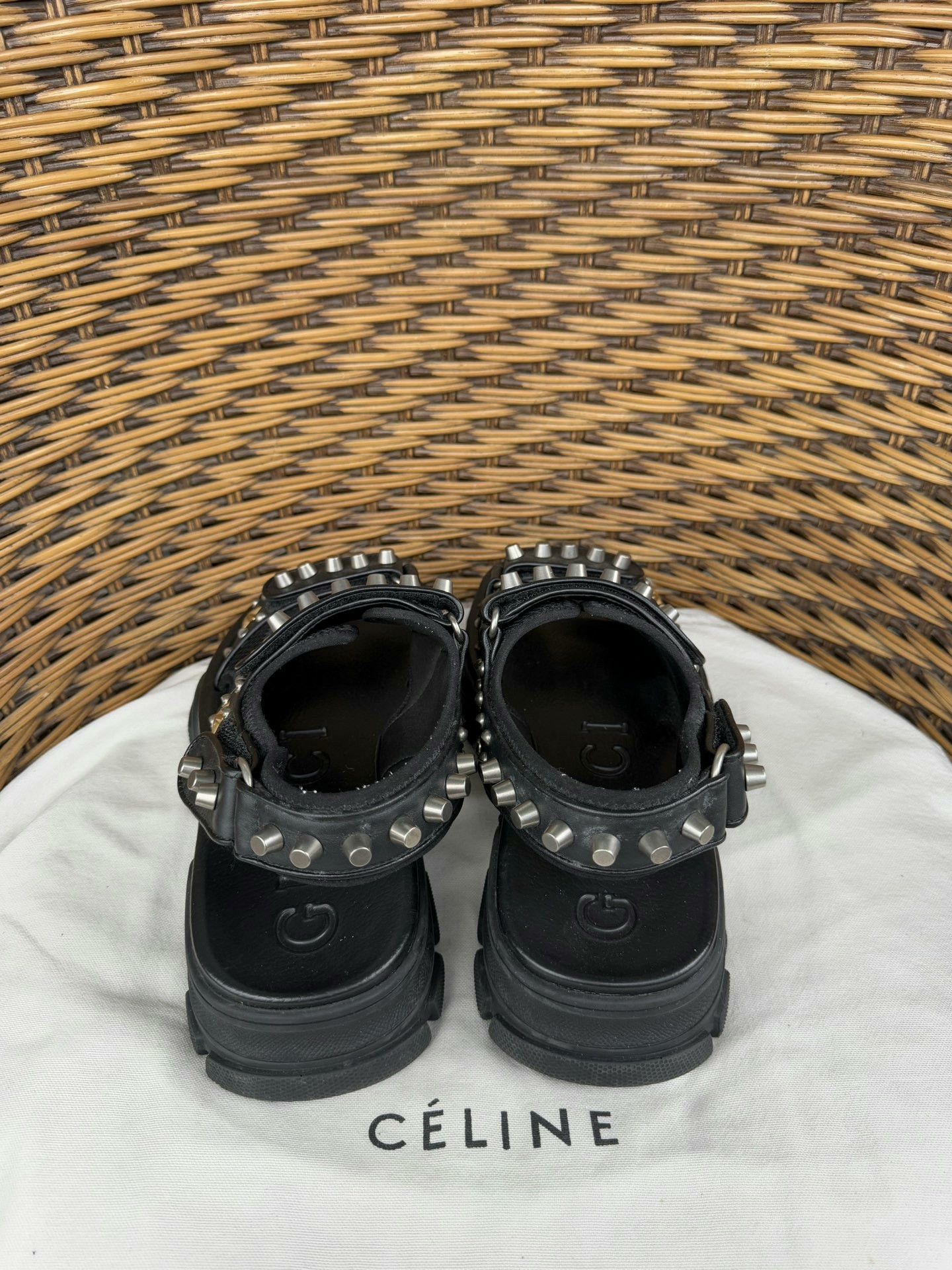 Gucci Gucci Black Studded Men's Sandals Size US 8.5 / EU 41-42 - 3 Thumbnail