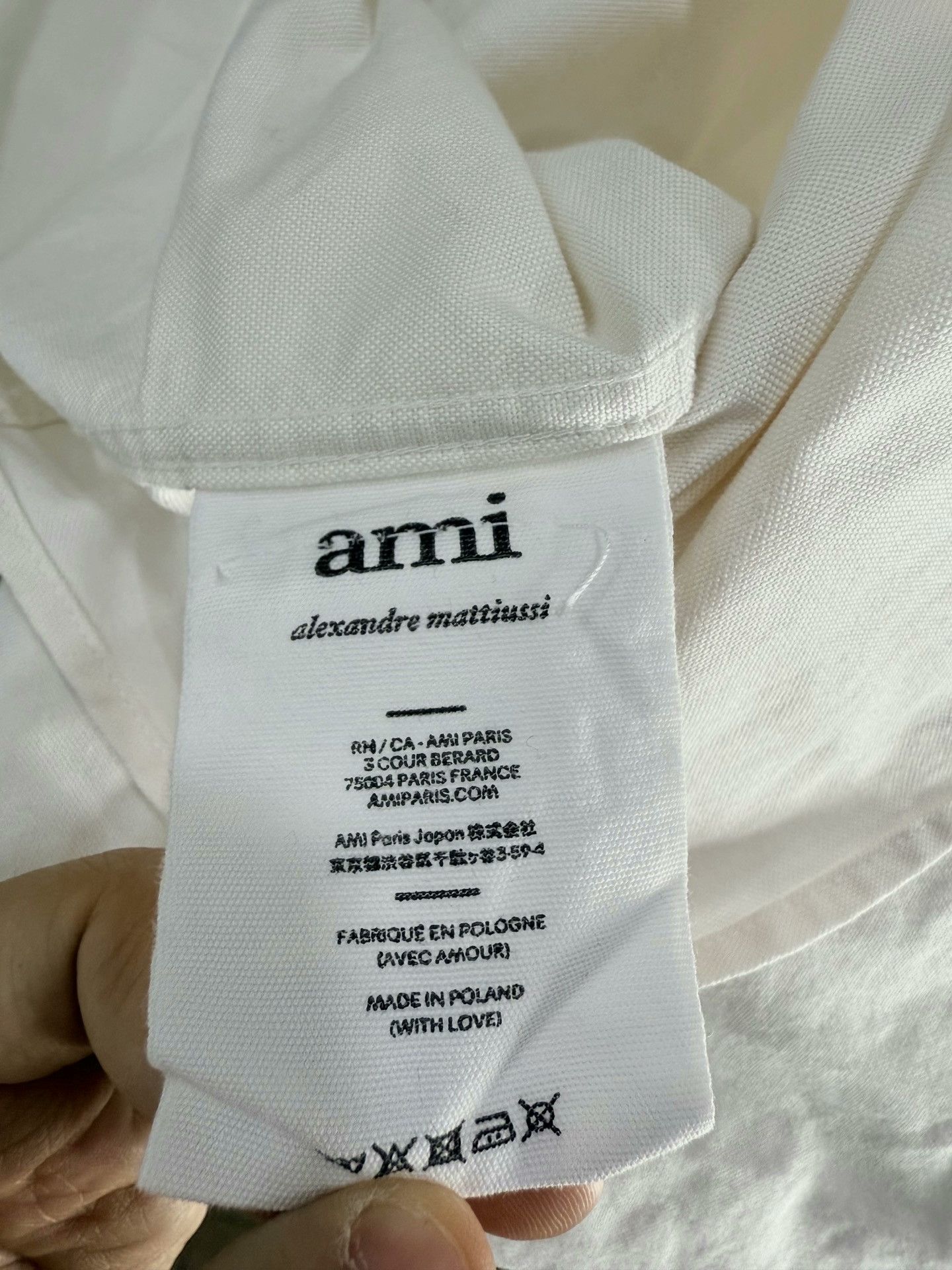 AMI Ami Beige Heart Long-Sleeve Shirt Size US L / EU 52-54 / 3 - 4 Thumbnail