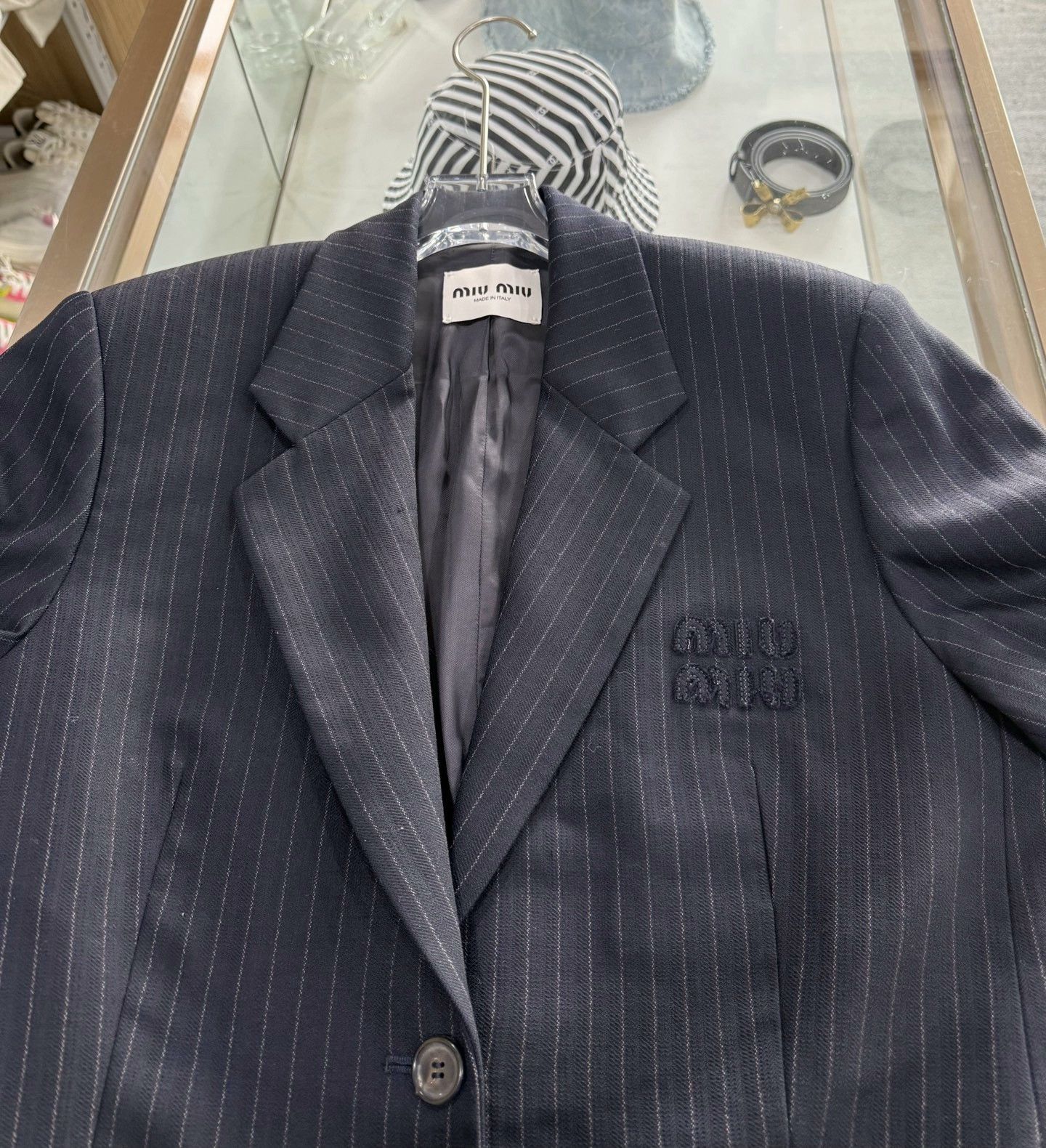 Miu Miu Miu Miu Striped Single-Breasted Blazer Size S / US 4 / IT 40 - 4 Thumbnail