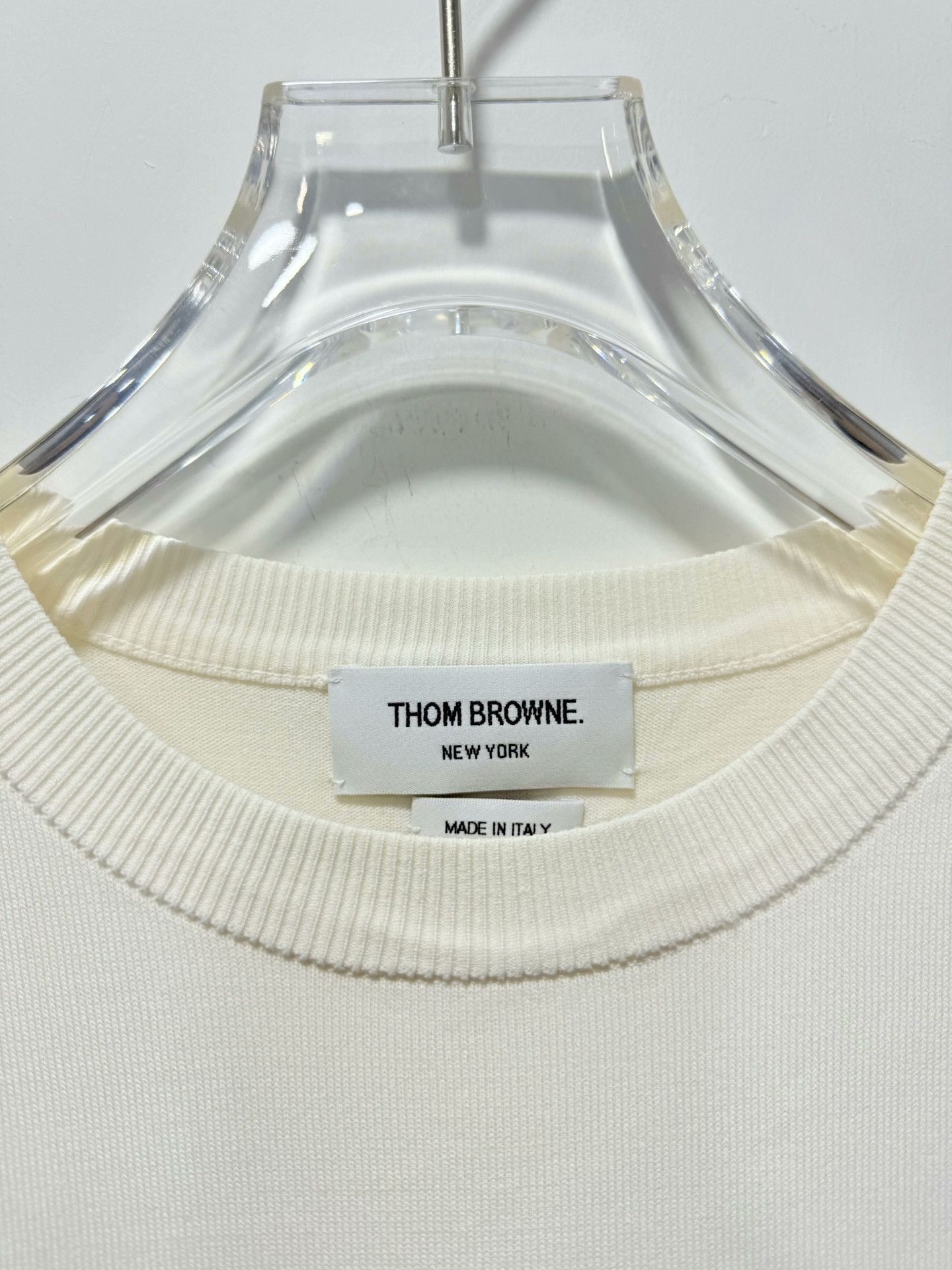 Thom Browne Thom Browne White Knit Short-Sleeve Size 40 Size US XXS / EU 40 - 3 Thumbnail