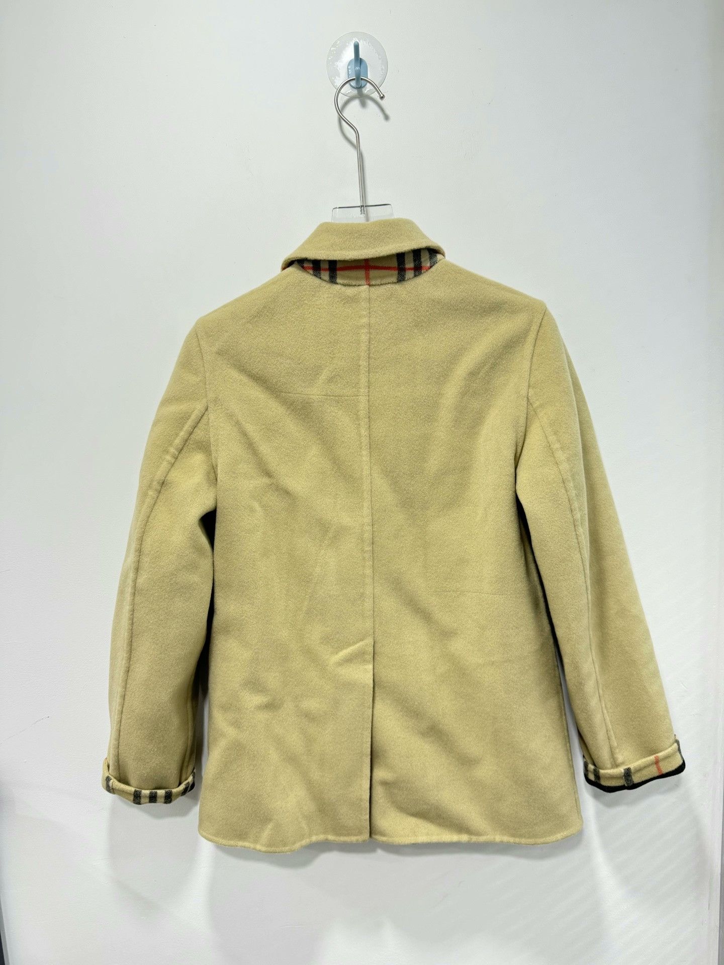 Burberry Burberry Solid Lapel Wool Coat Size S / US 4 / IT 40 - 2 Thumbnail