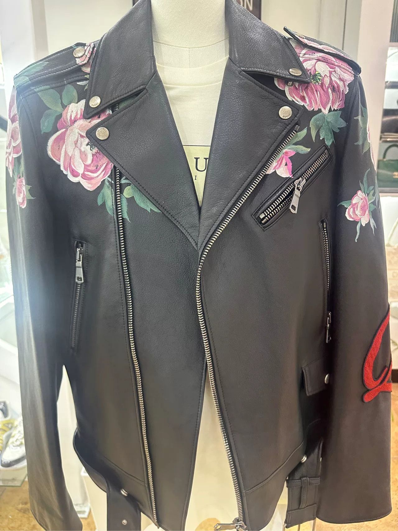 Gucci Gucci Graffiti Biker Leather Jacket Size L / US 10 / IT 46 - 2 Thumbnail