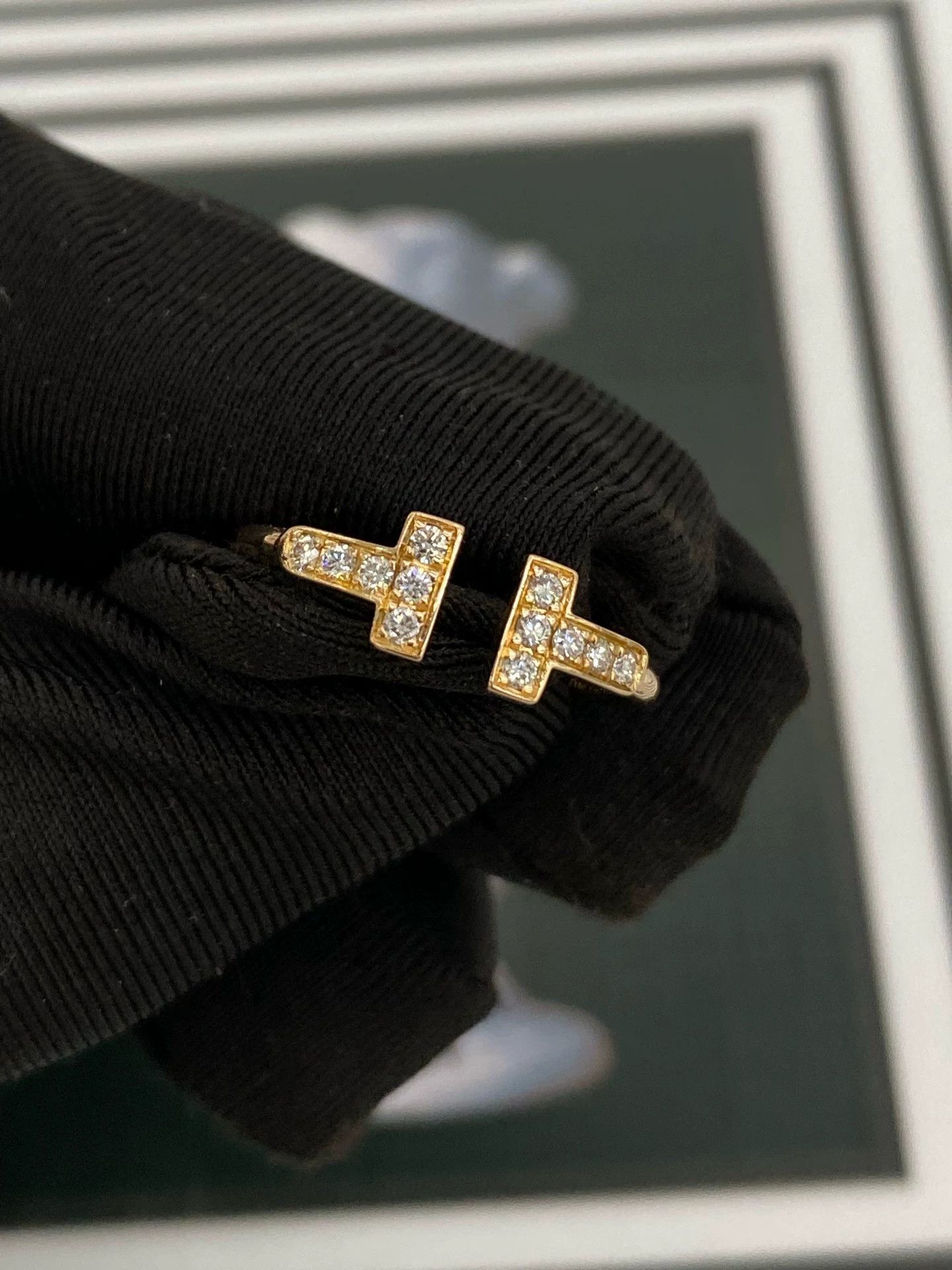 Tiffany & Co. Tiffany T Diamond Double T Open Ring Size ONE SIZE - 2 Thumbnail