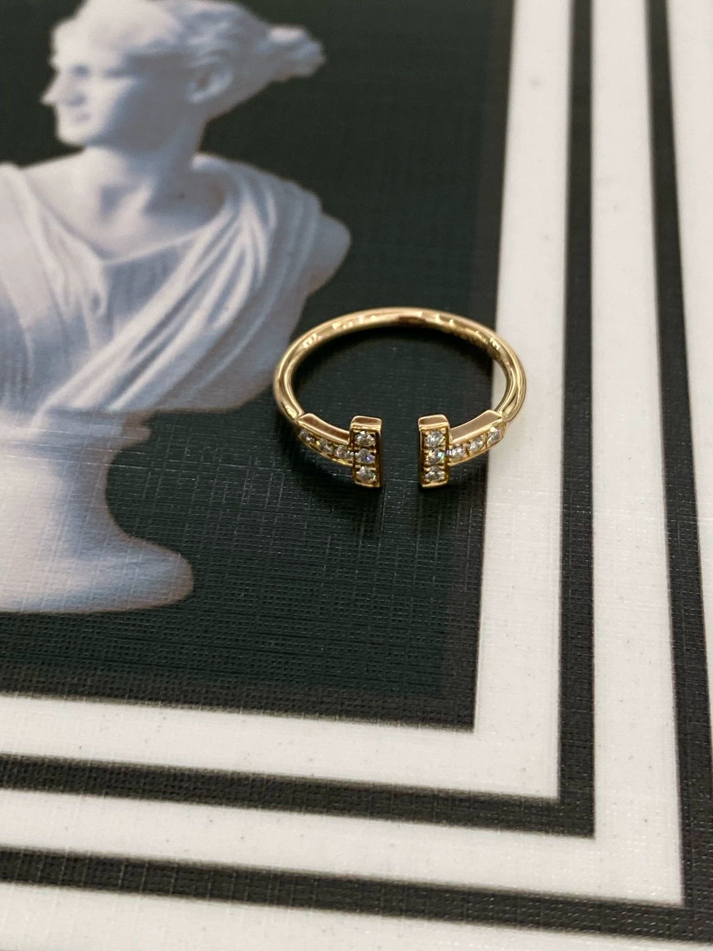 Tiffany & Co. Tiffany T Diamond Double T Open Ring Size ONE SIZE - 4 Thumbnail