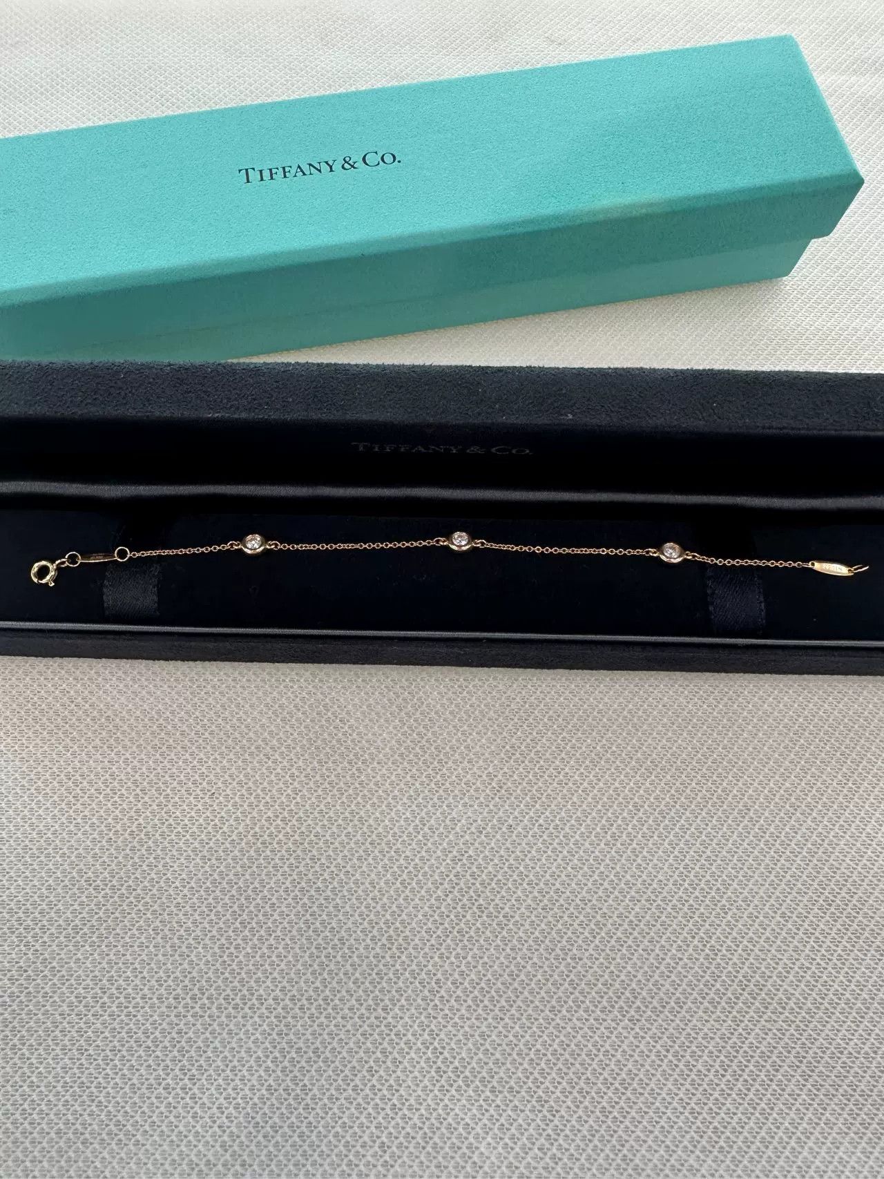 Tiffany & Co. Tiffany Rose Gold 3-Diamond Bracelet Size ONE SIZE - 3 Thumbnail