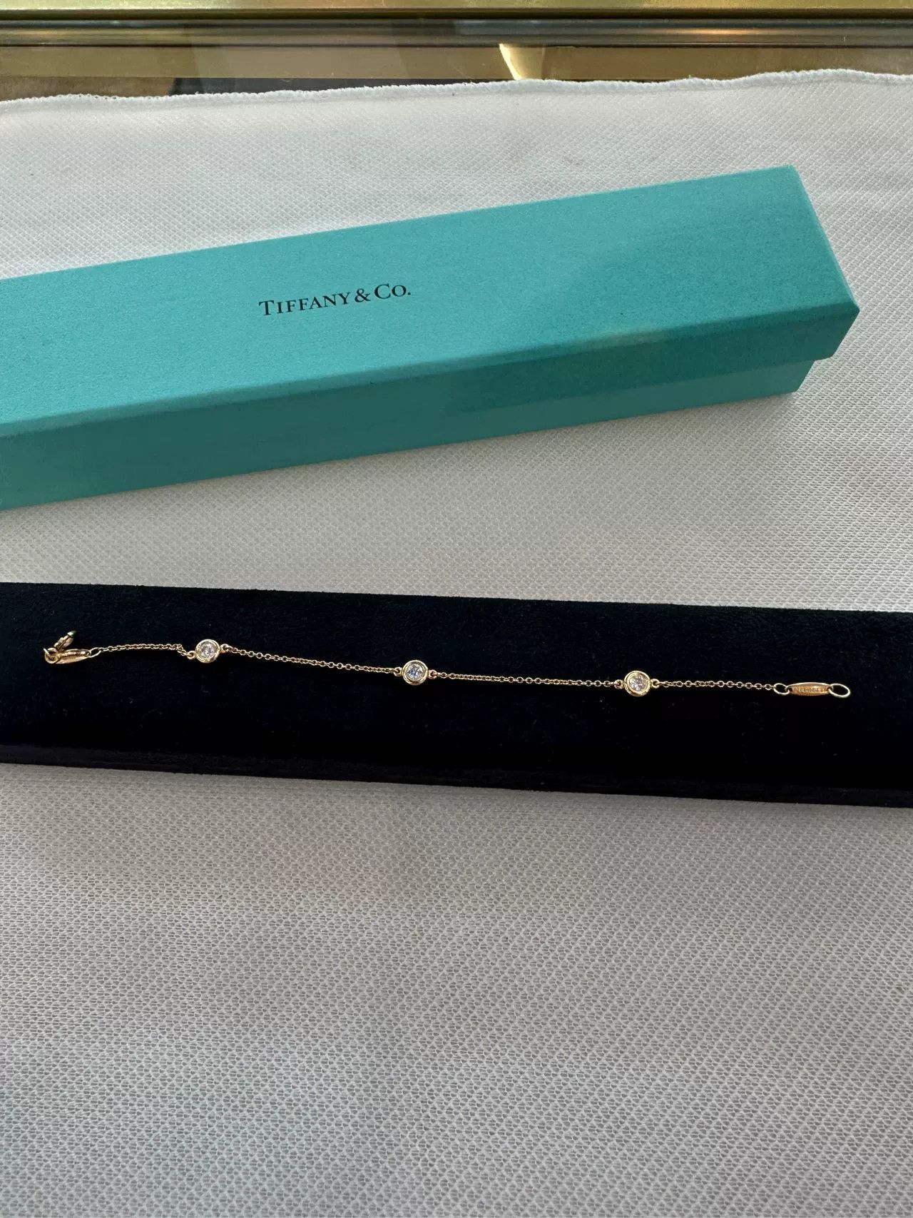 Tiffany & Co. Tiffany Rose Gold 3-Diamond Bracelet Size ONE SIZE - 4 Thumbnail